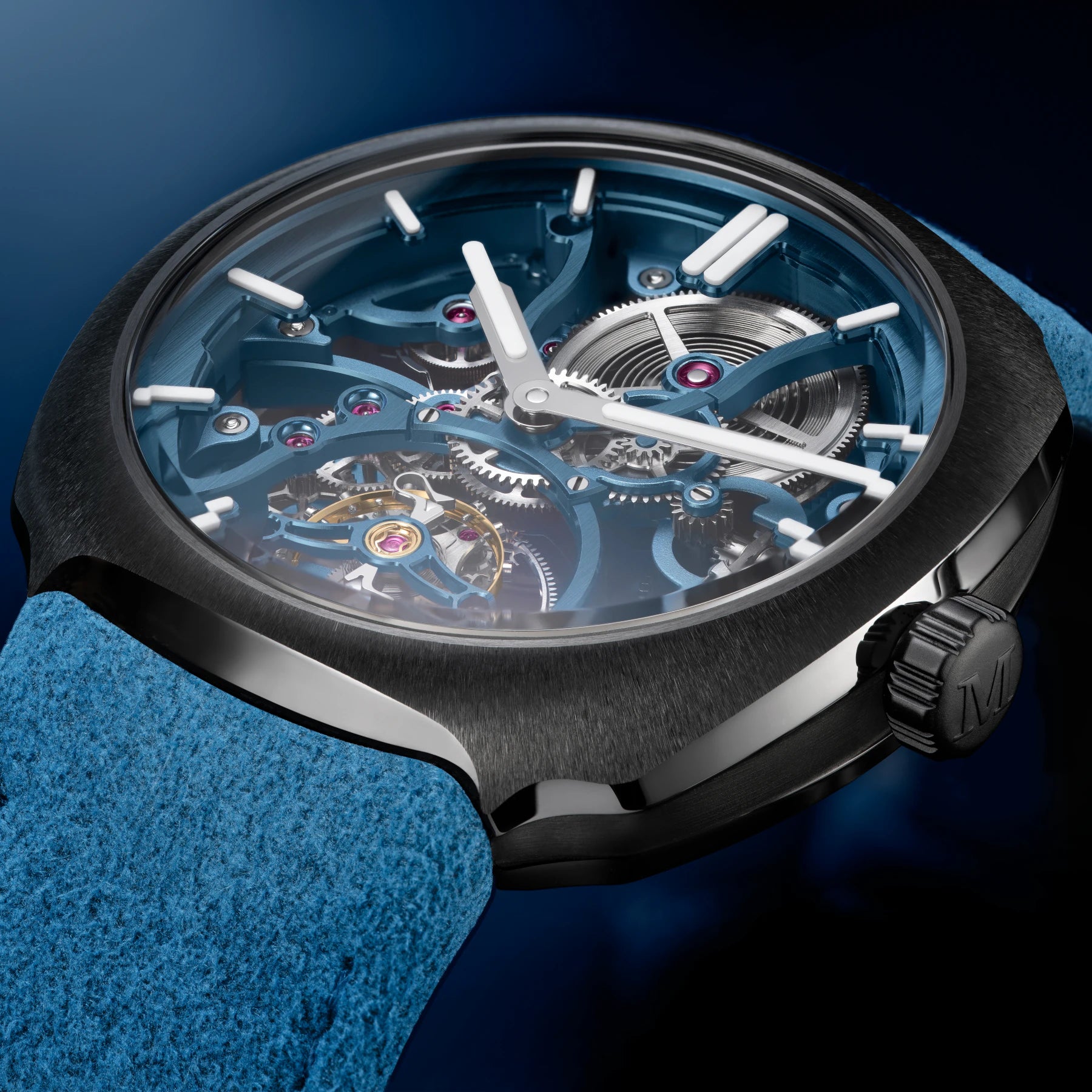 H. Moser & Cie. Streamliner Torubillon Skeleton Ceramic Alpine Limited Edition 6814-2100