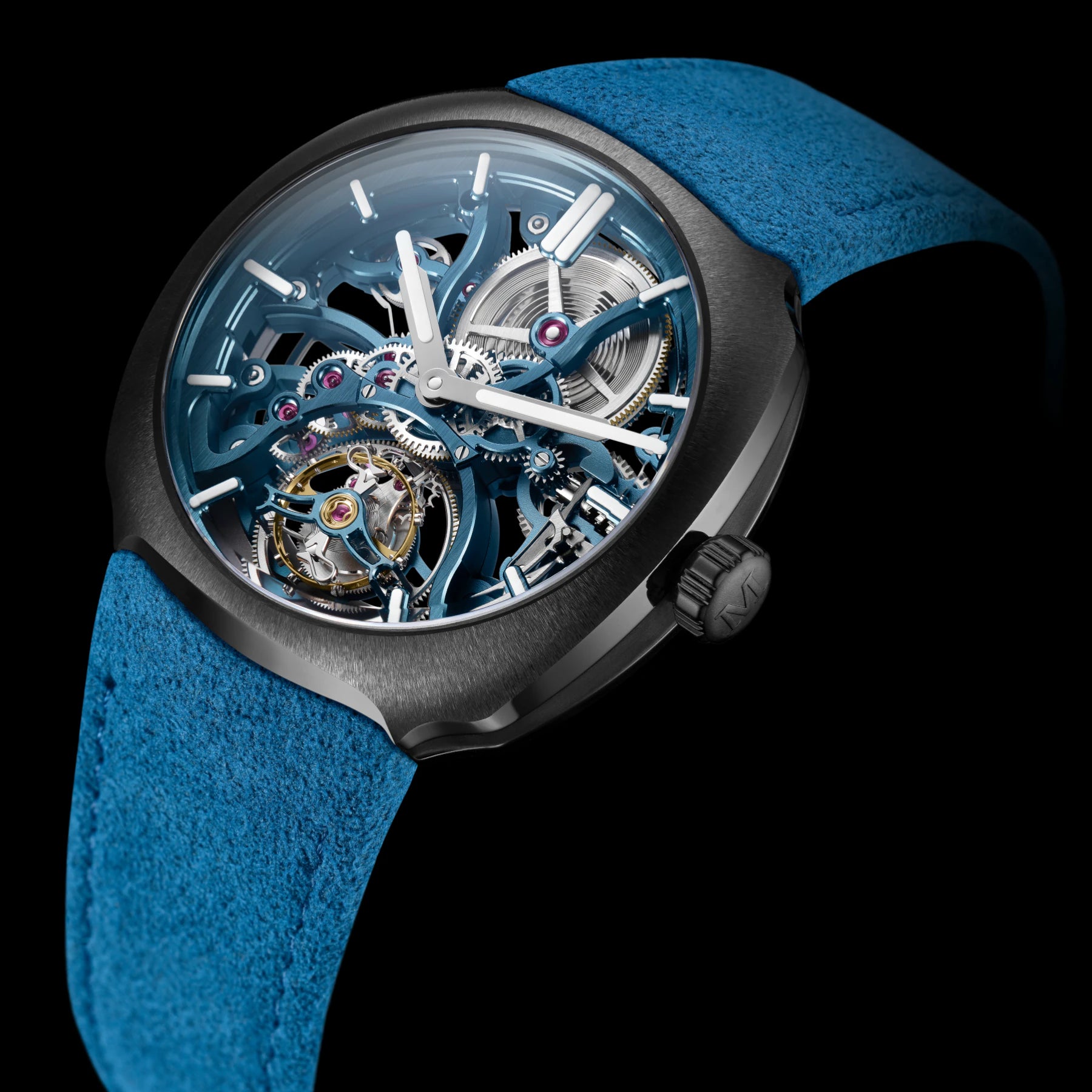 H. Moser & Cie. Streamliner Torubillon Skeleton Ceramic Alpine Limited Edition 6814-2100