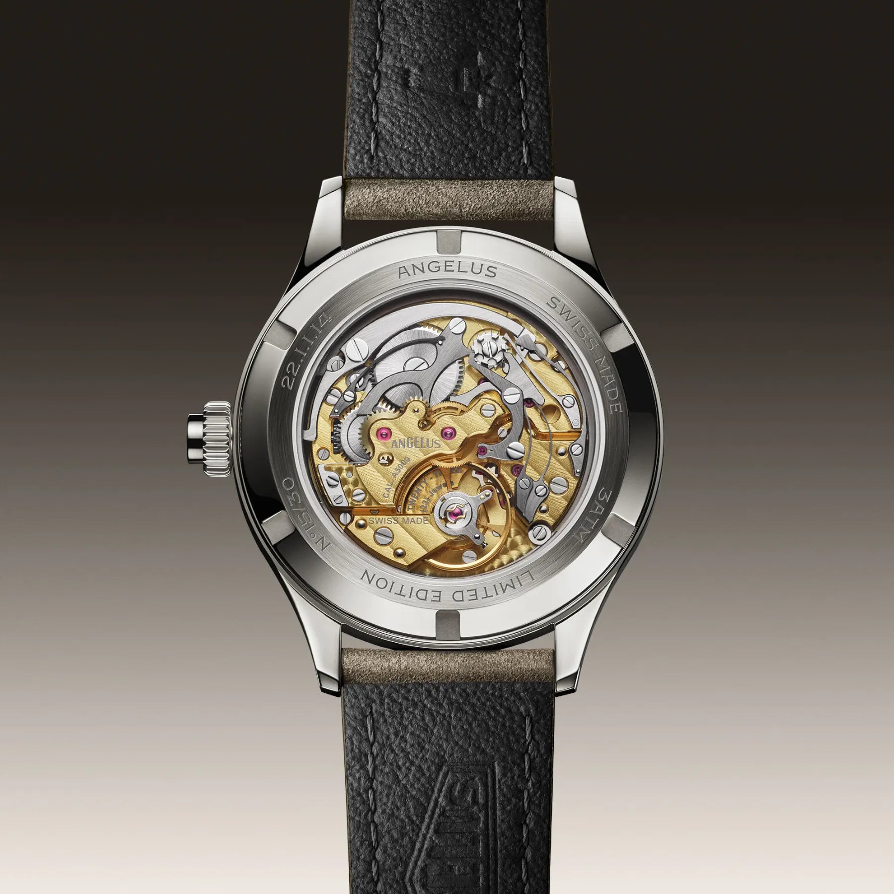 Angelus Chronograph Tachymeter Steel Bronze-Grey 0CHCS.P02A.V1156S
