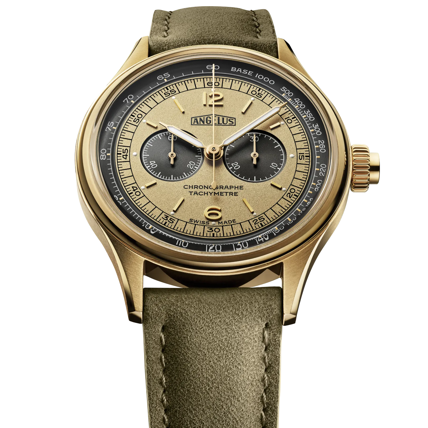 Angelus Chronograph Tachymeter Yellow Gold Golden-Green 0CHCQ.H01A.V1168Q