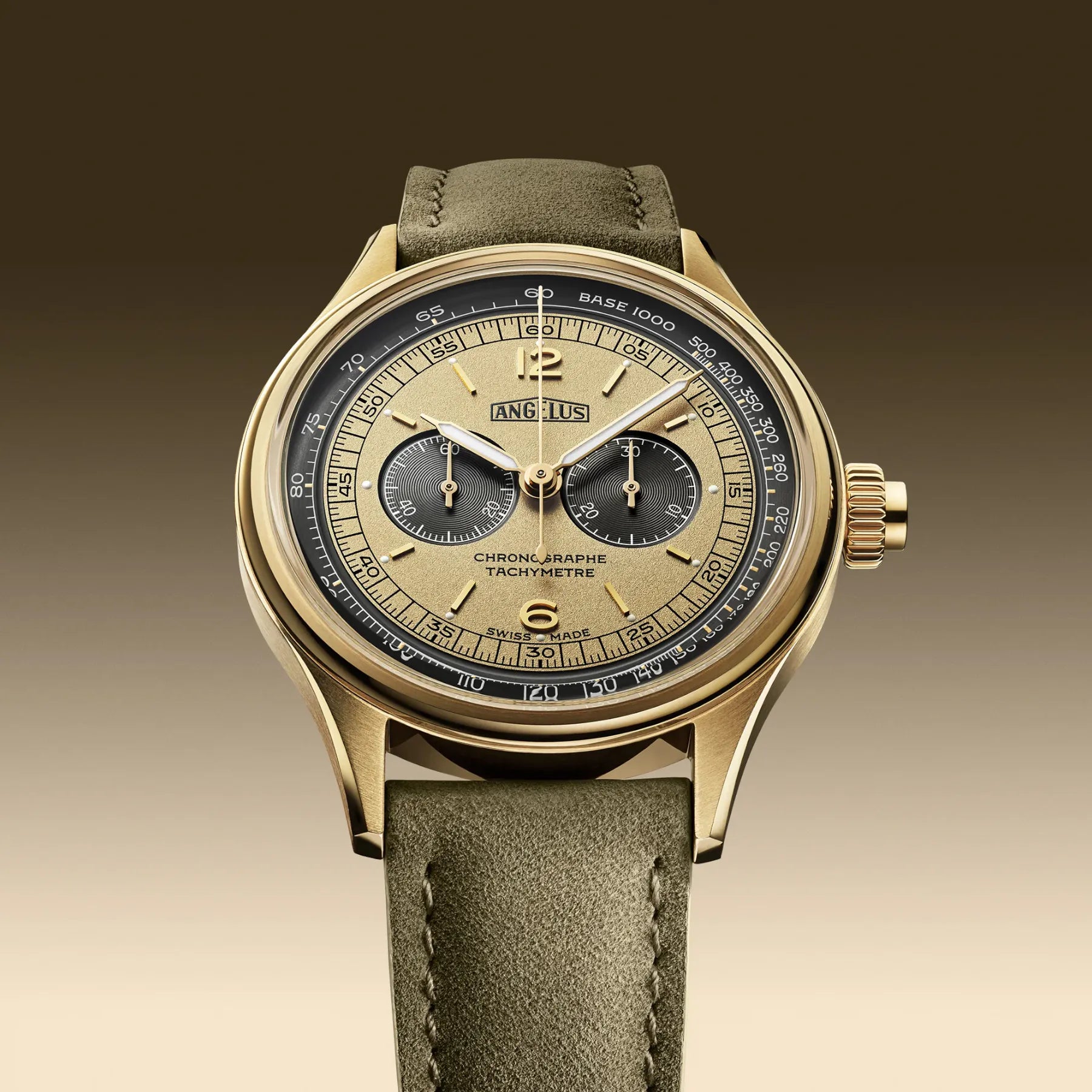 Angelus Chronograph Tachymeter Yellow Gold Golden-Green 0CHCQ.H01A.V1168Q