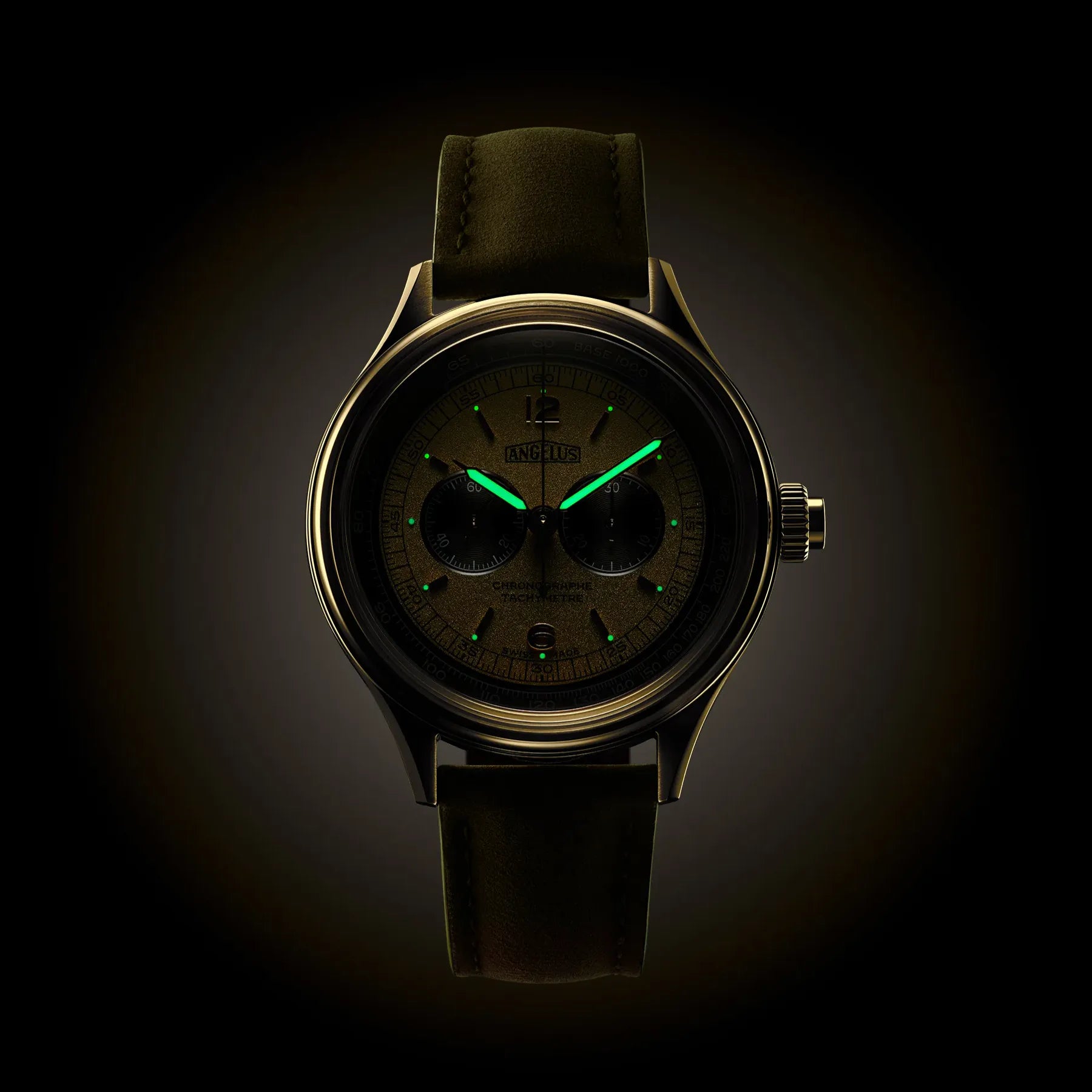 Angelus Chronograph Tachymeter Yellow Gold Golden-Green 0CHCQ.H01A.V1168Q
