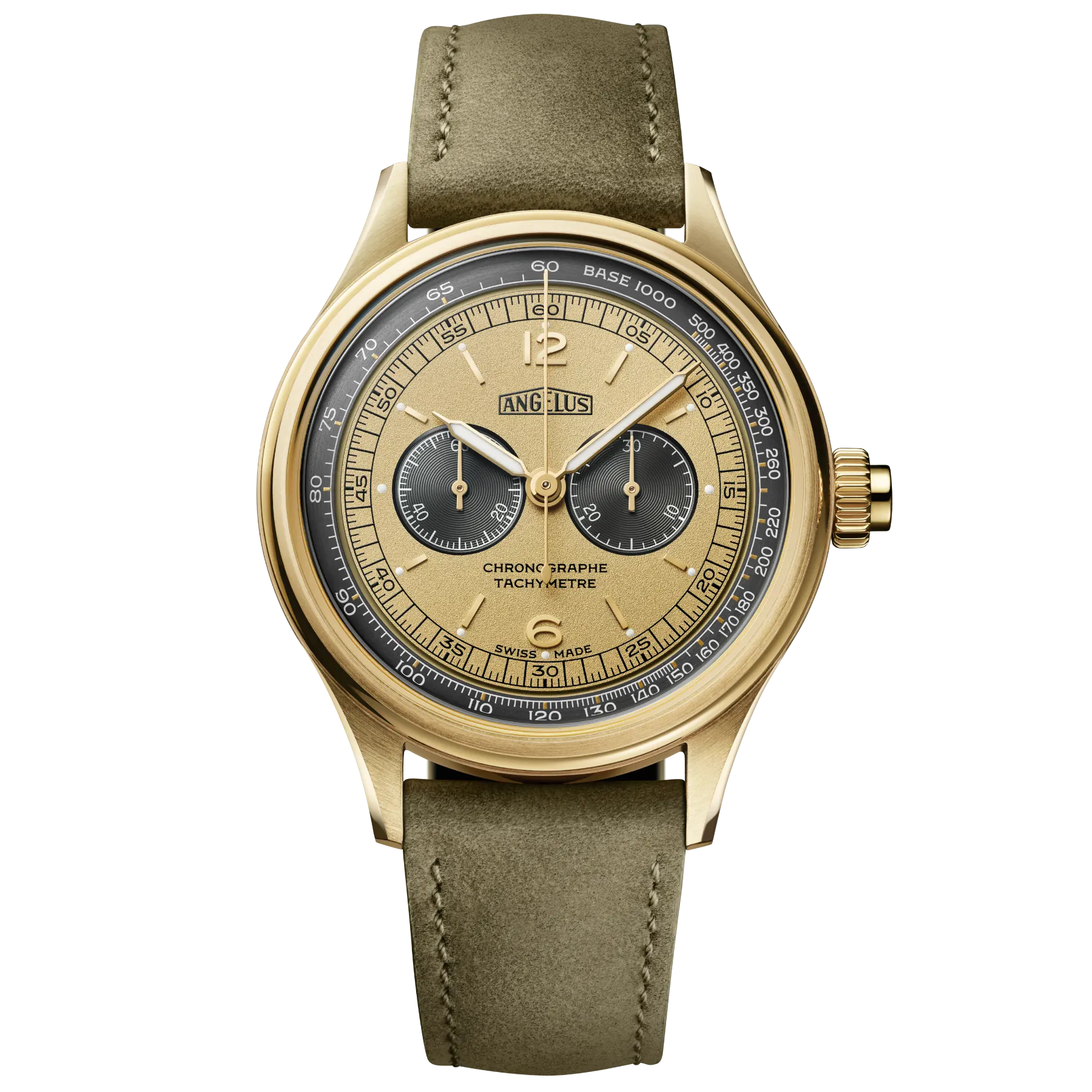 Angelus Chronograph Tachymeter Yellow Gold Golden-Green 0CHCQ.H01A.V1168Q