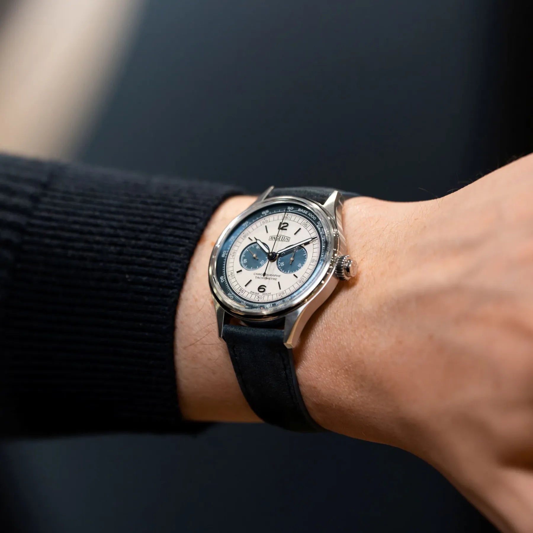 Angelus Chronograph Tachymeter Steel Grey 0CHCS.U01A.V1155S