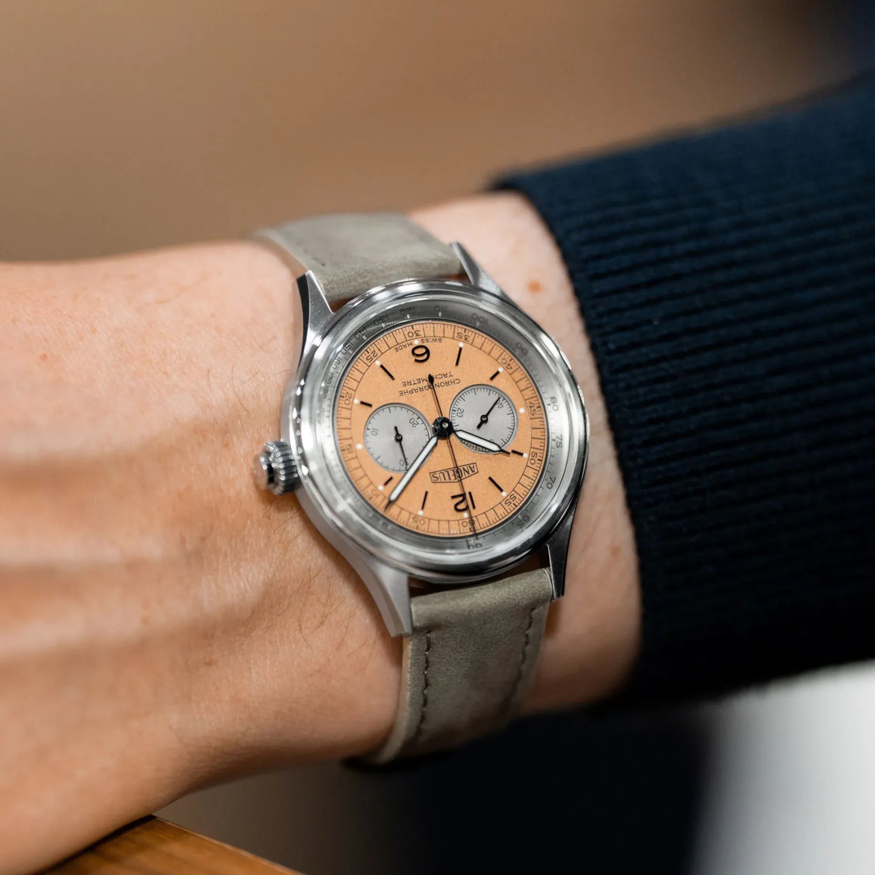 Angelus Chronograph Tachymeter Steel Bronze-Grey 0CHCS.P02A.V1156S