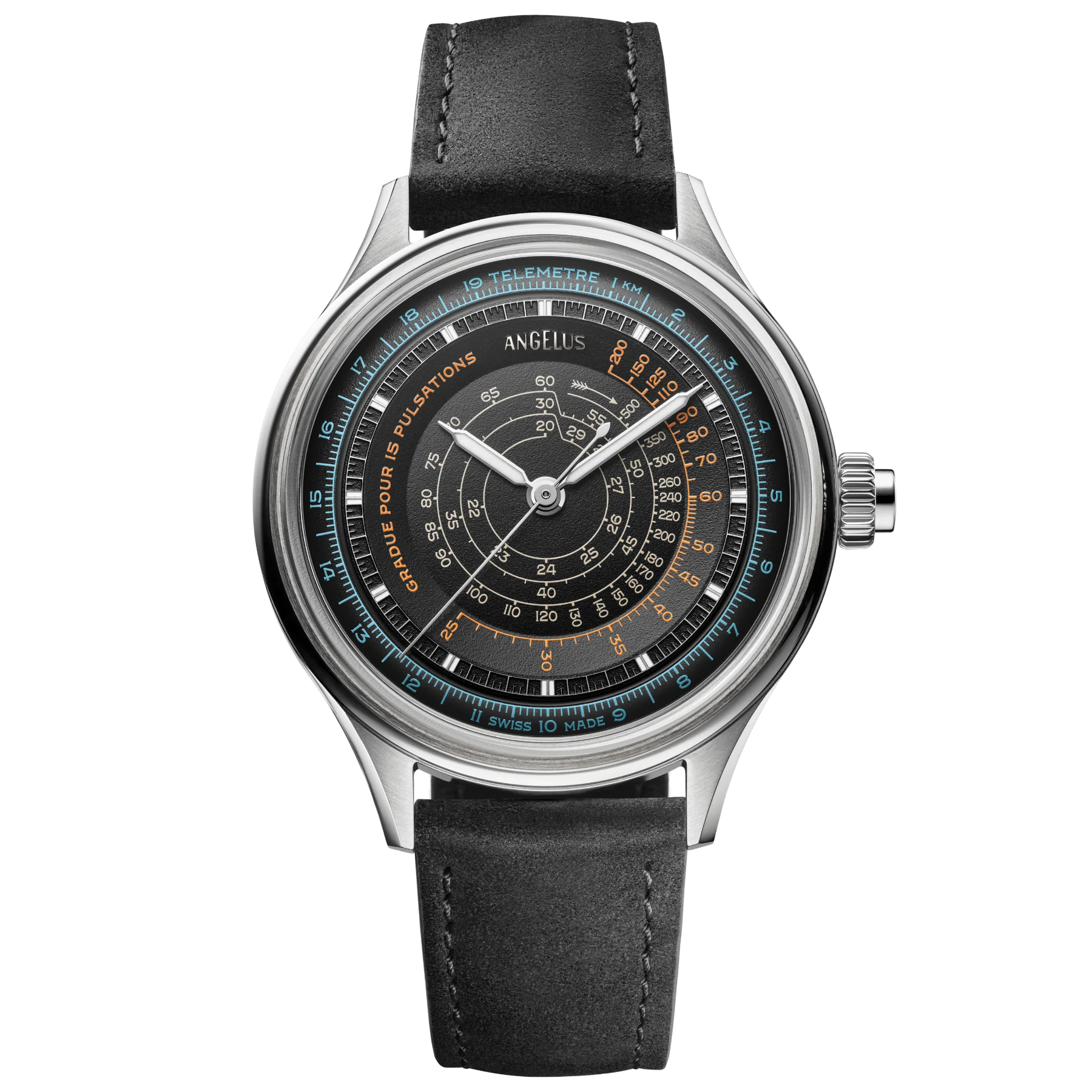 Angelus Instrument De Mesure Multiscale Steel Black Dial 0CHDS.B01A.V1476S