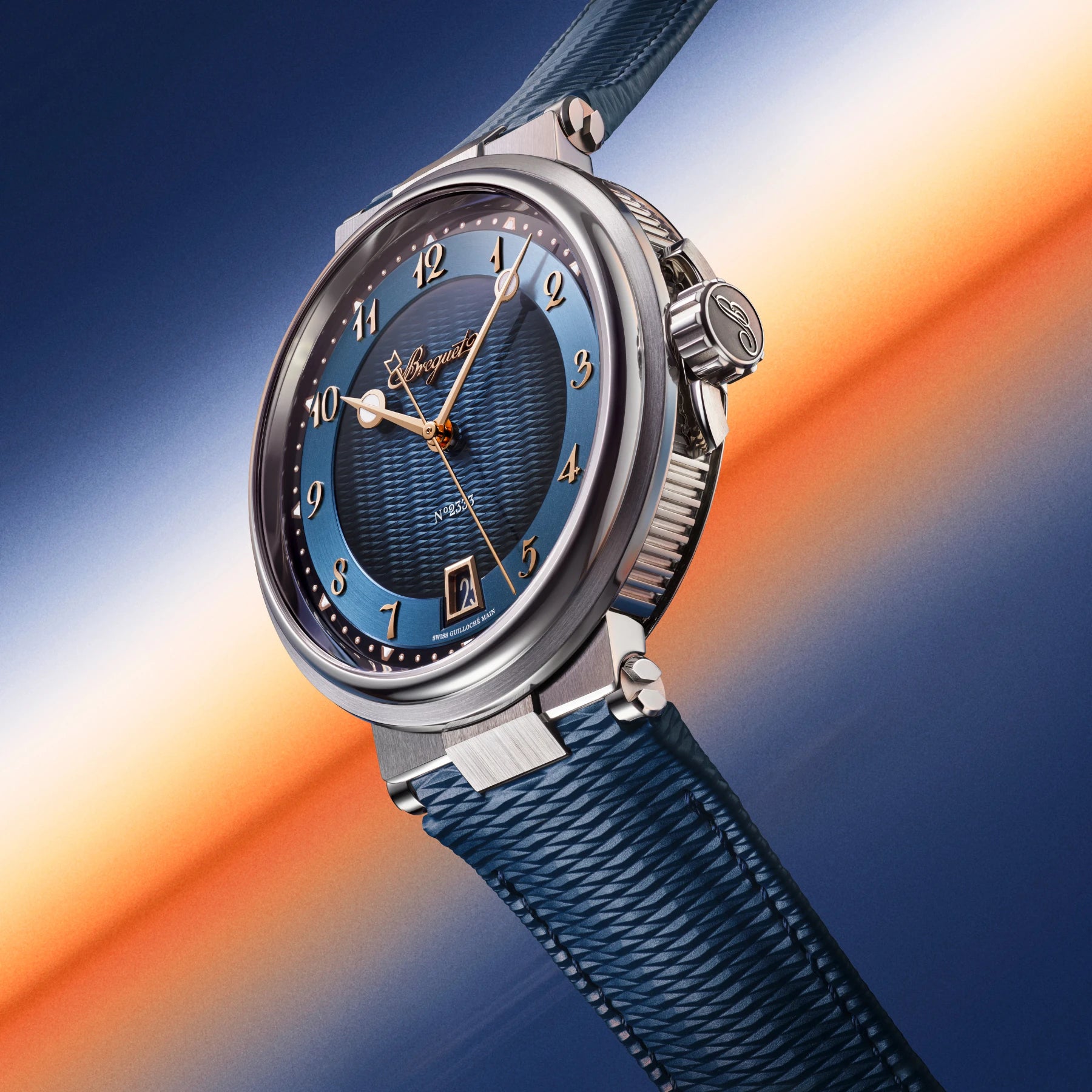 Breguet Marine 5517 Titanium Blue Dial 5517TI/Y9/5ZU