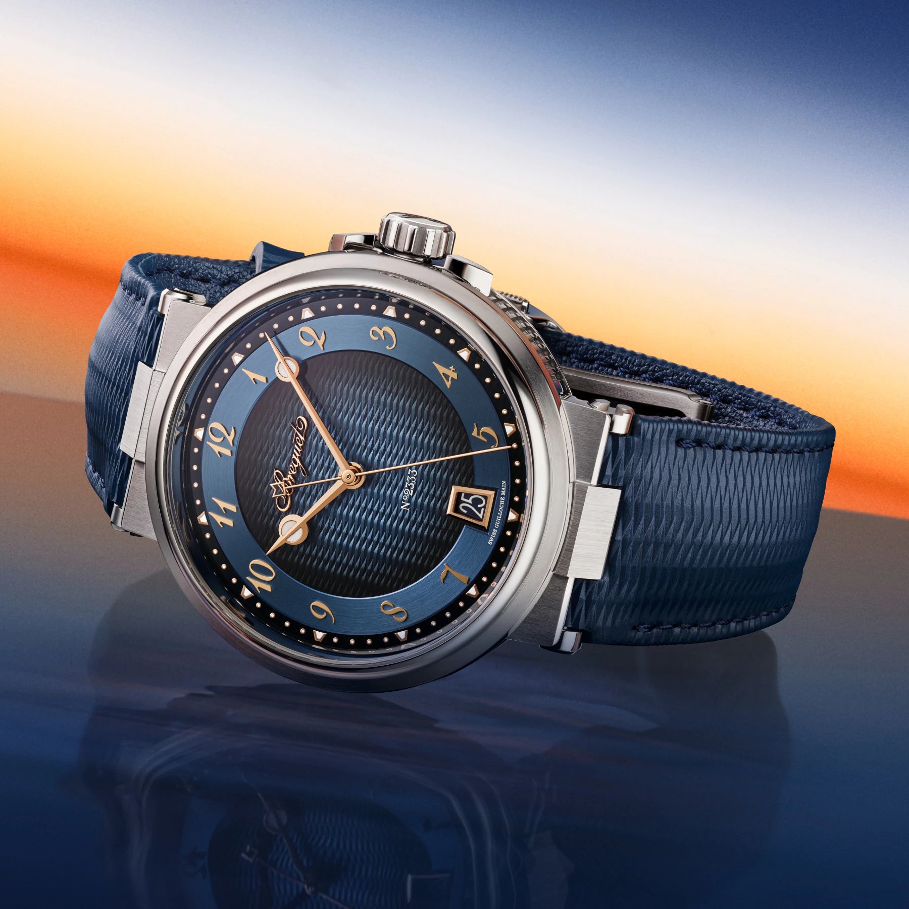 Breguet Marine 5517 Titanium Blue Dial 5517TI/Y9/5ZU