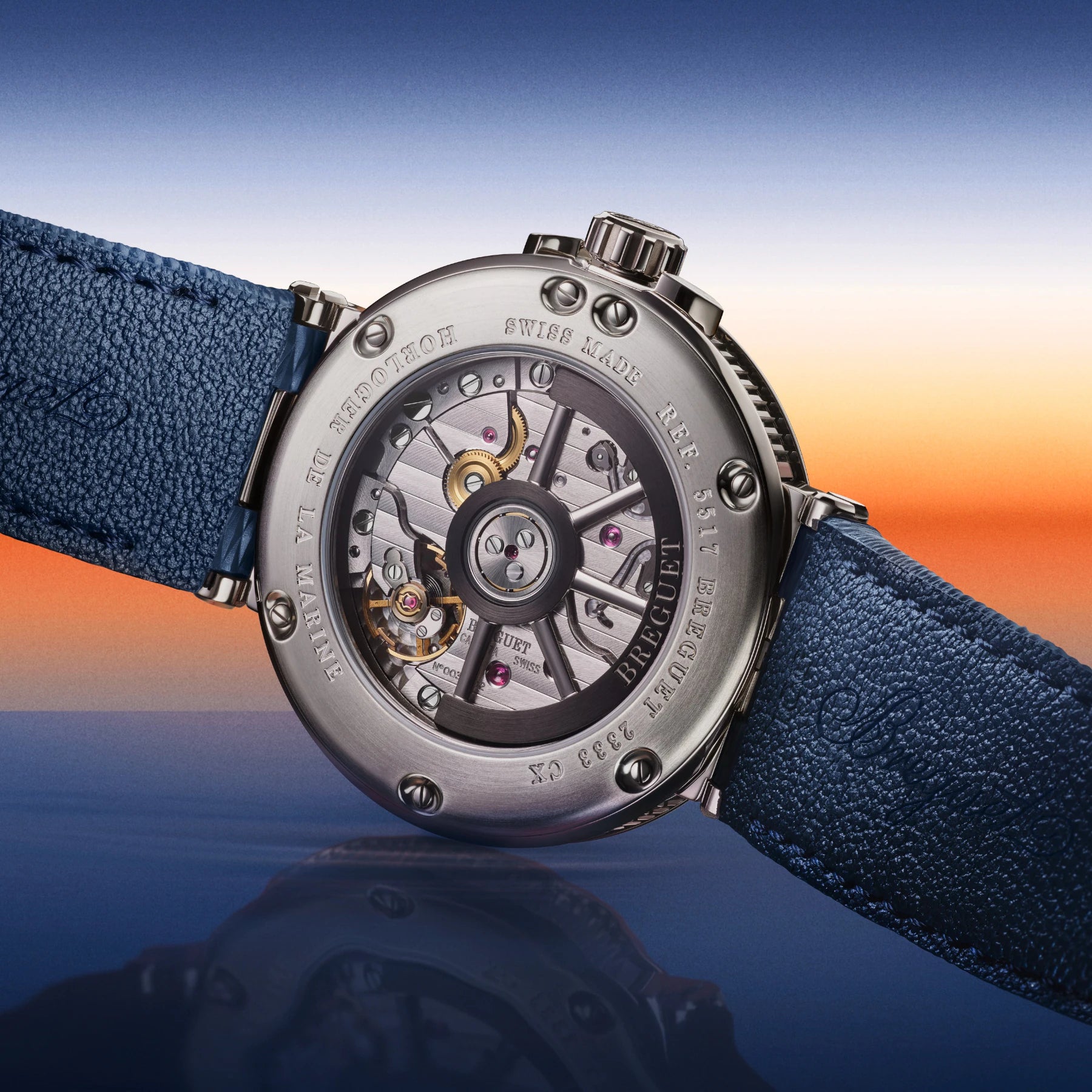 Breguet Marine 5517 Titanium Blue Dial 5517TI/Y9/5ZU