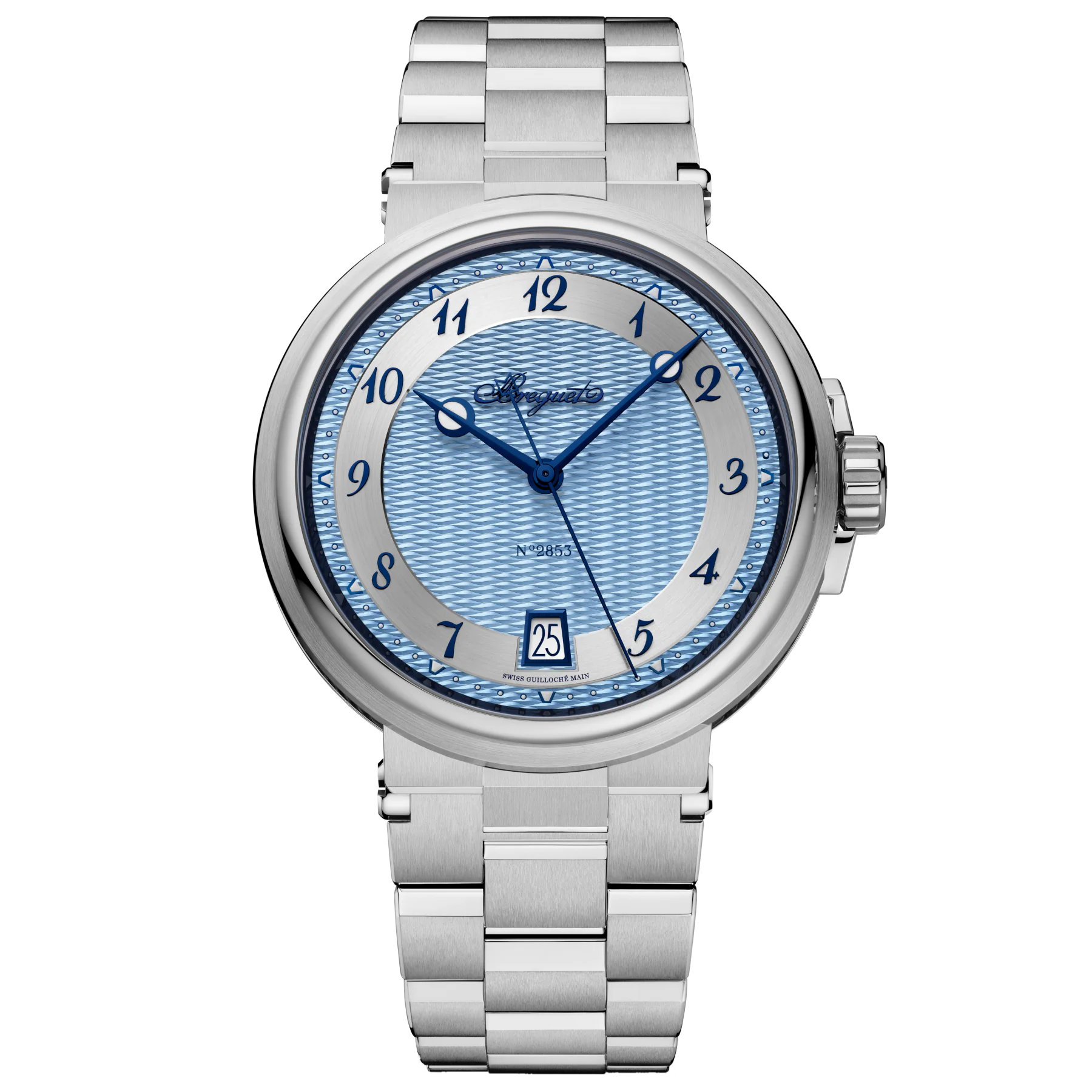 Breguet Marine 5517 White Gold Blue Dial on Bracelet 5517BB/YA/BZ0