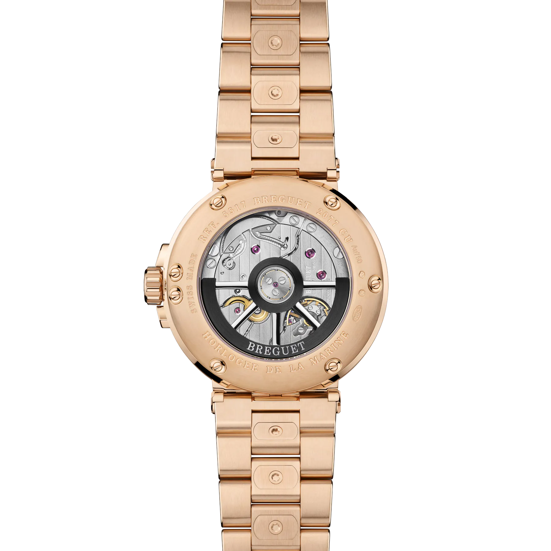 Breguet Marine 5517 Rose Gold Black Dial on Bracelet 5517BR/99/RZ0