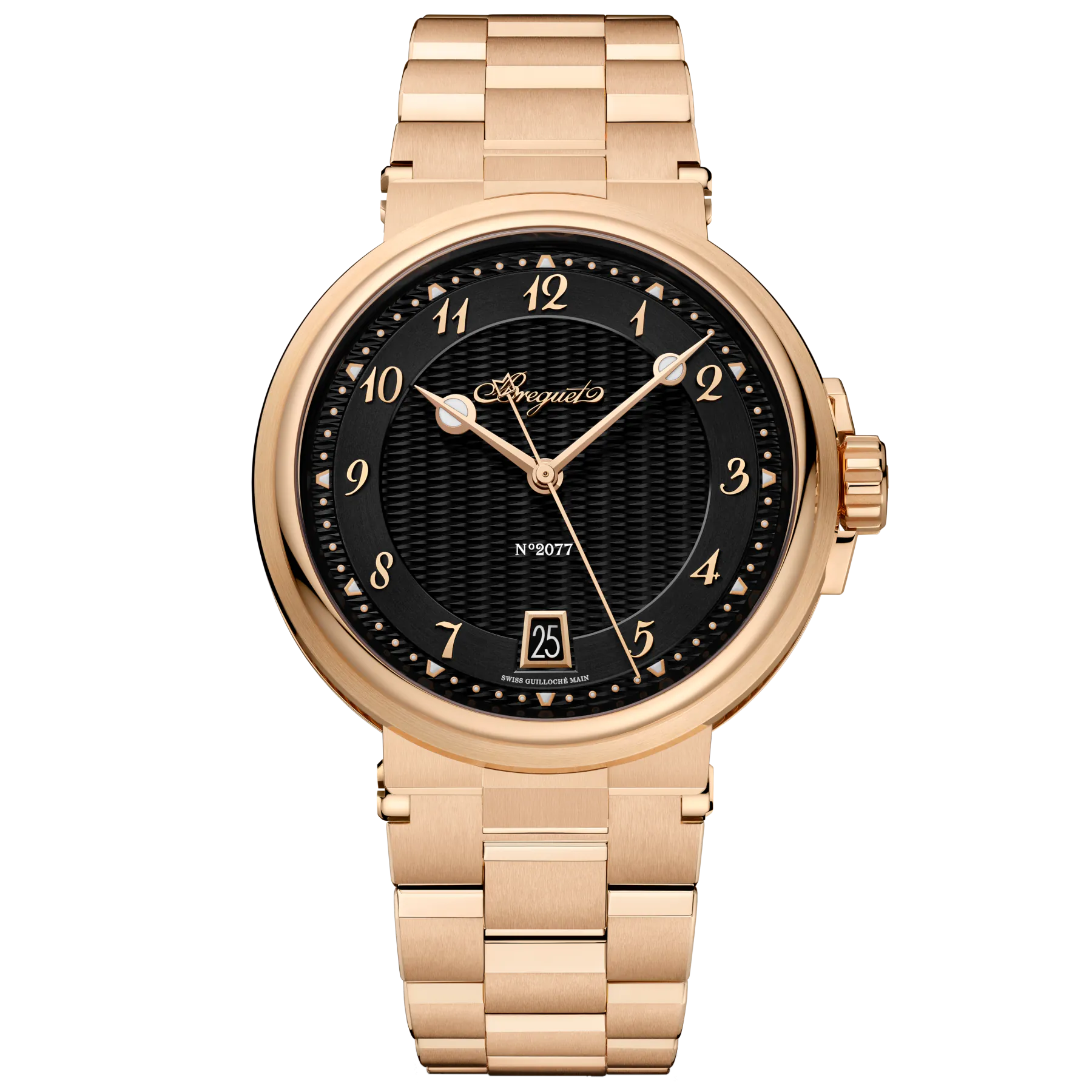 Breguet Marine 5517 Rose Gold Black Dial on Bracelet 5517BR/99/RZ0