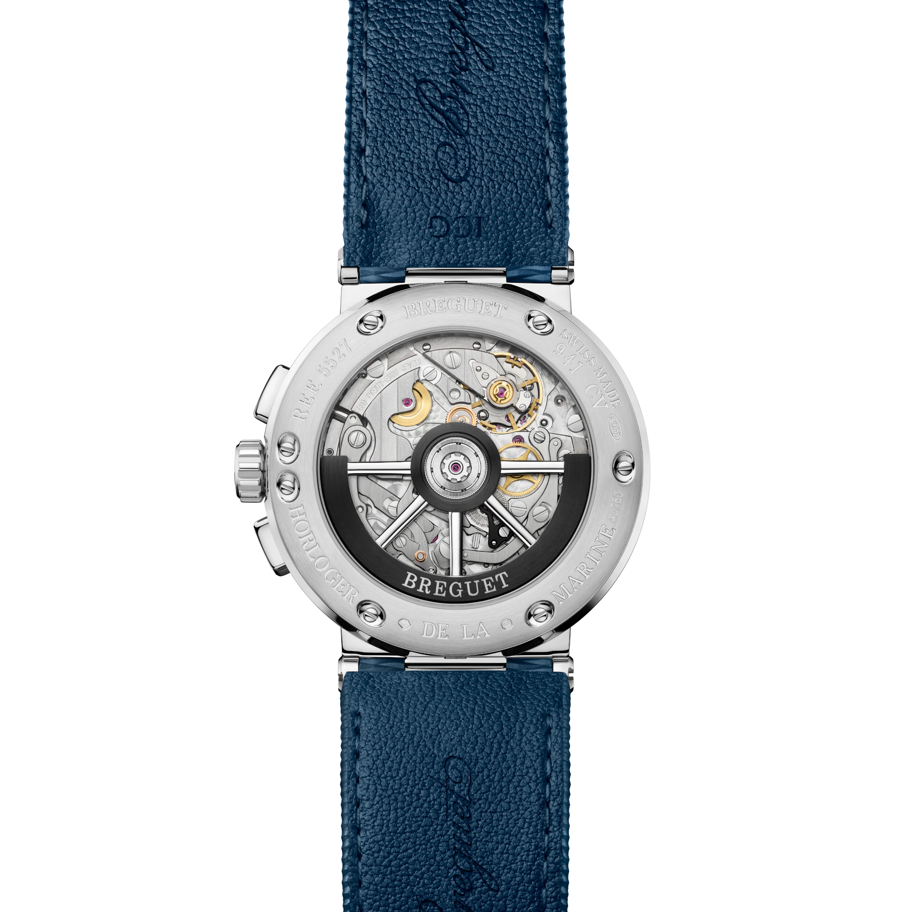 Breguet Marine Chronograph 5527 White Gold Blue Dial 5527BB/YA/5WV