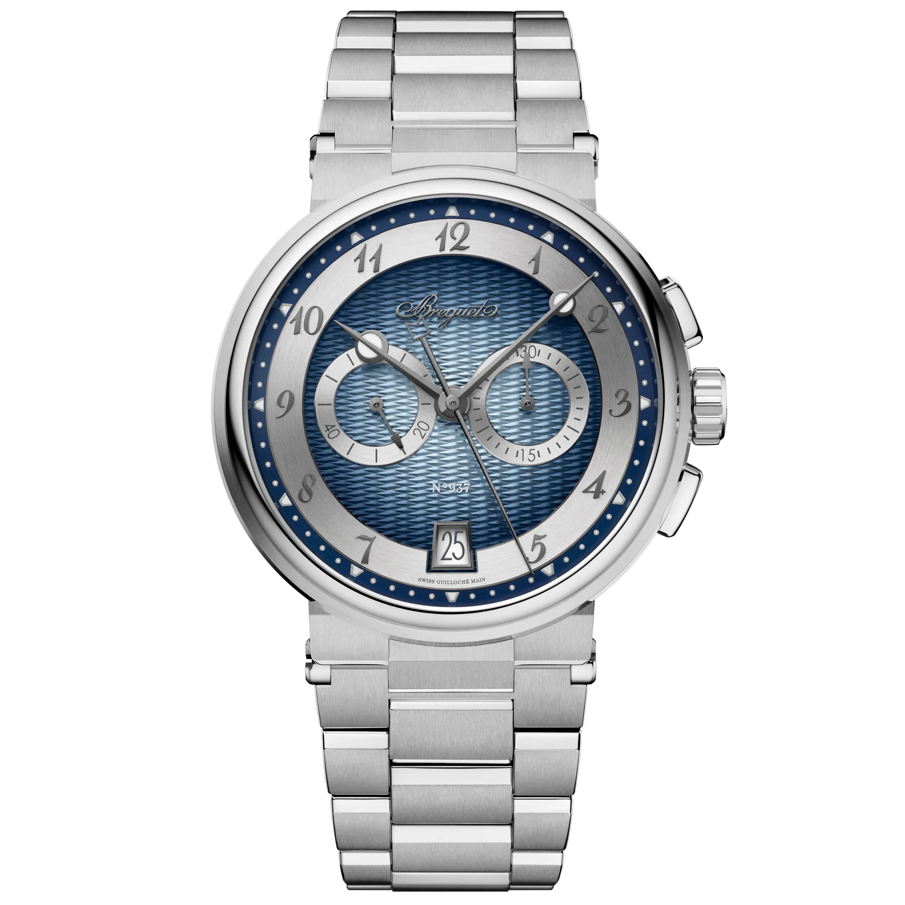 Breguet Marine Chronograph 5527 White Gold Blue Dial 5527BB/YA/BW0