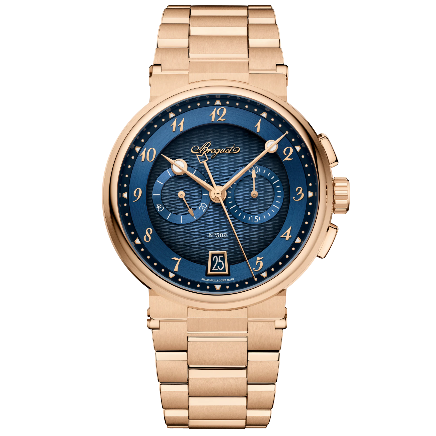 Breguet Marine Chronograph 5527 Rose Gold Blue Dial 5527BR/Y9/RW0