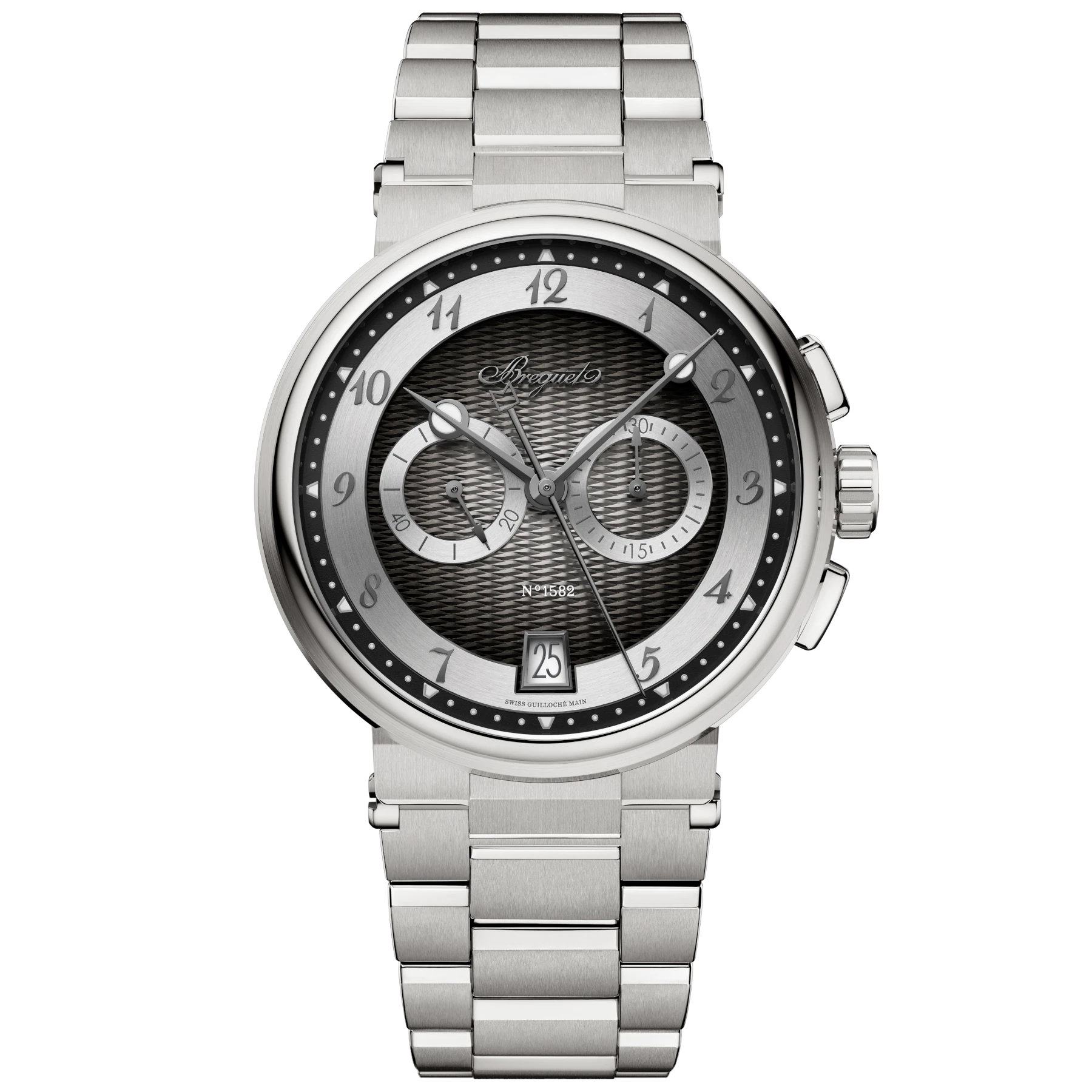 Breguet Marine Chronograph 5527 Titanium Black Dial 5527TI/GA/TW0