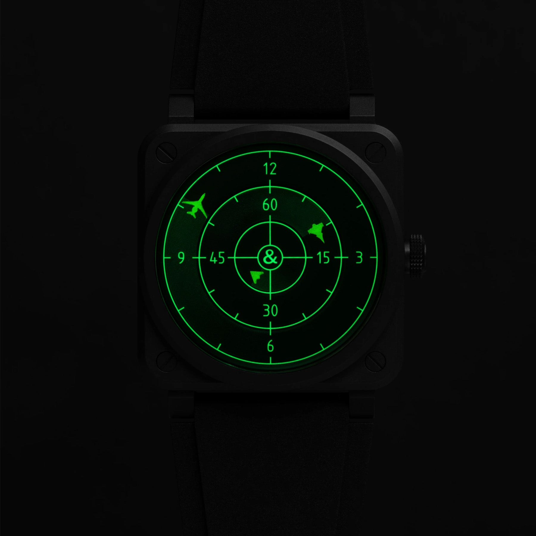 Bell & Ross BR03 Auto Green Radar on Rubber Strap BR03A-GRDR-CE/SRB