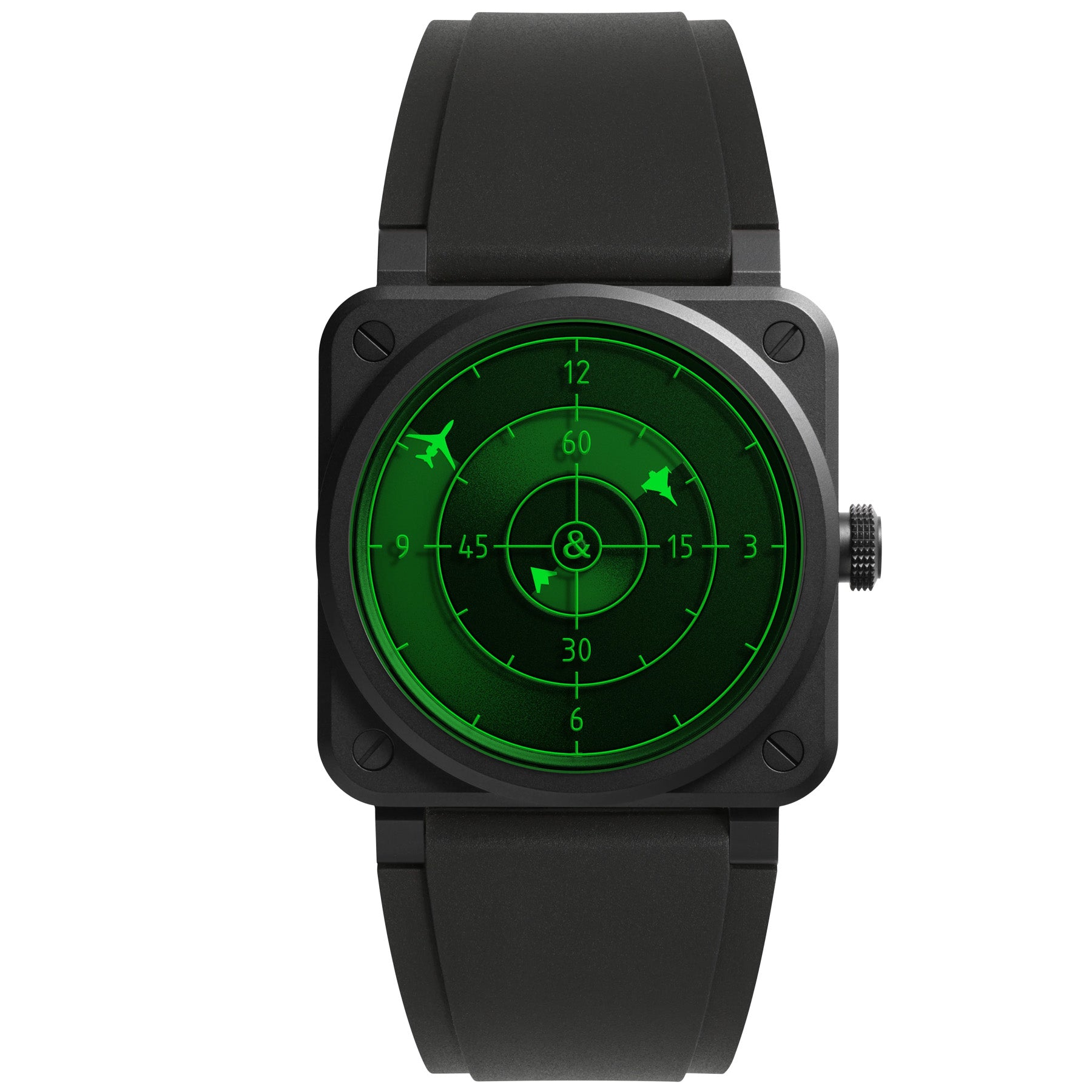 Bell & Ross BR03 Auto Green Radar on Rubber Strap BR03A-GRDR-CE/SRB