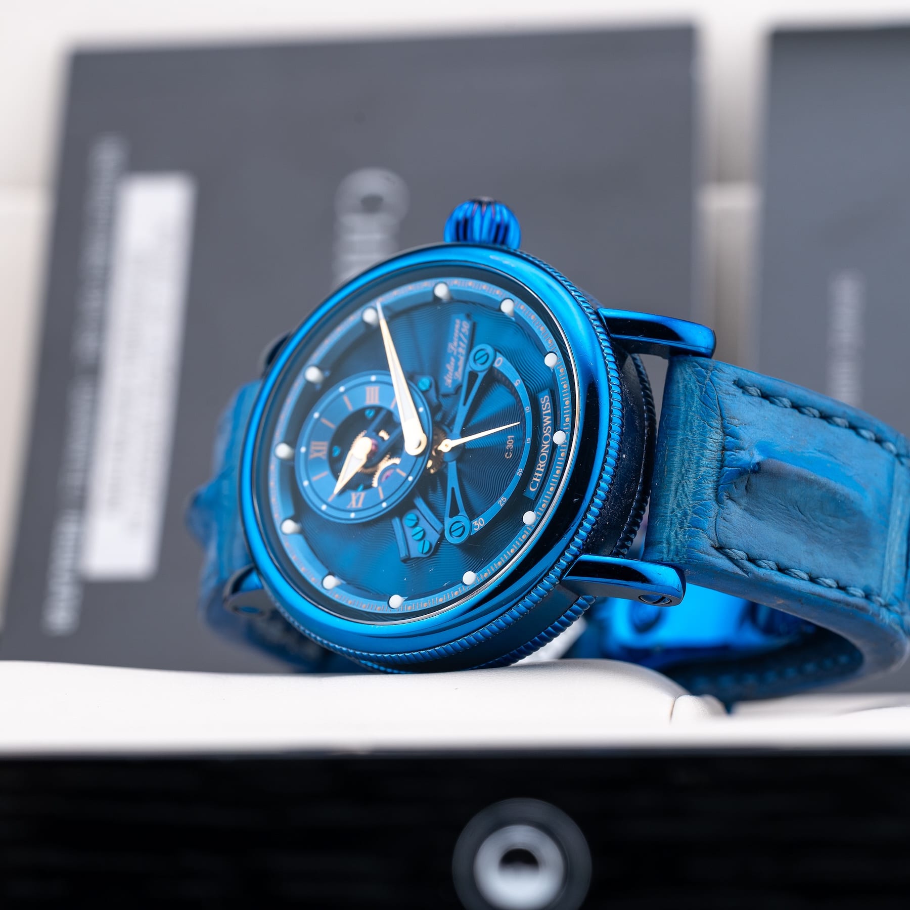 Chronoswiss CH-6926-BLGO Flying Grand Regulator Open Gear ReSec Blue