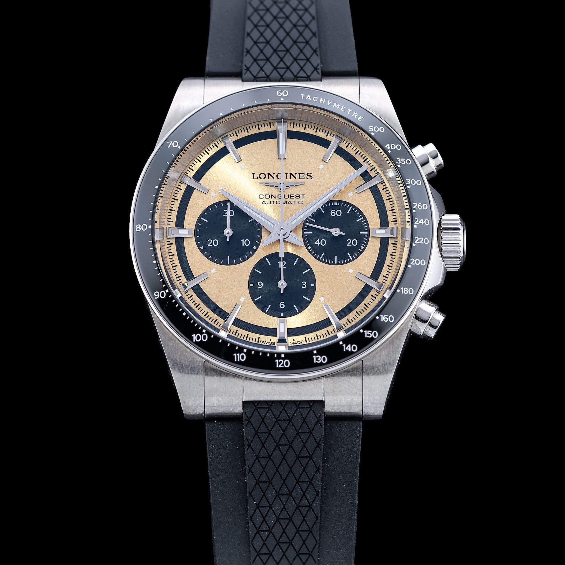 Longines L3.835.4.32.9 Conquest Sunray Brown on Strap