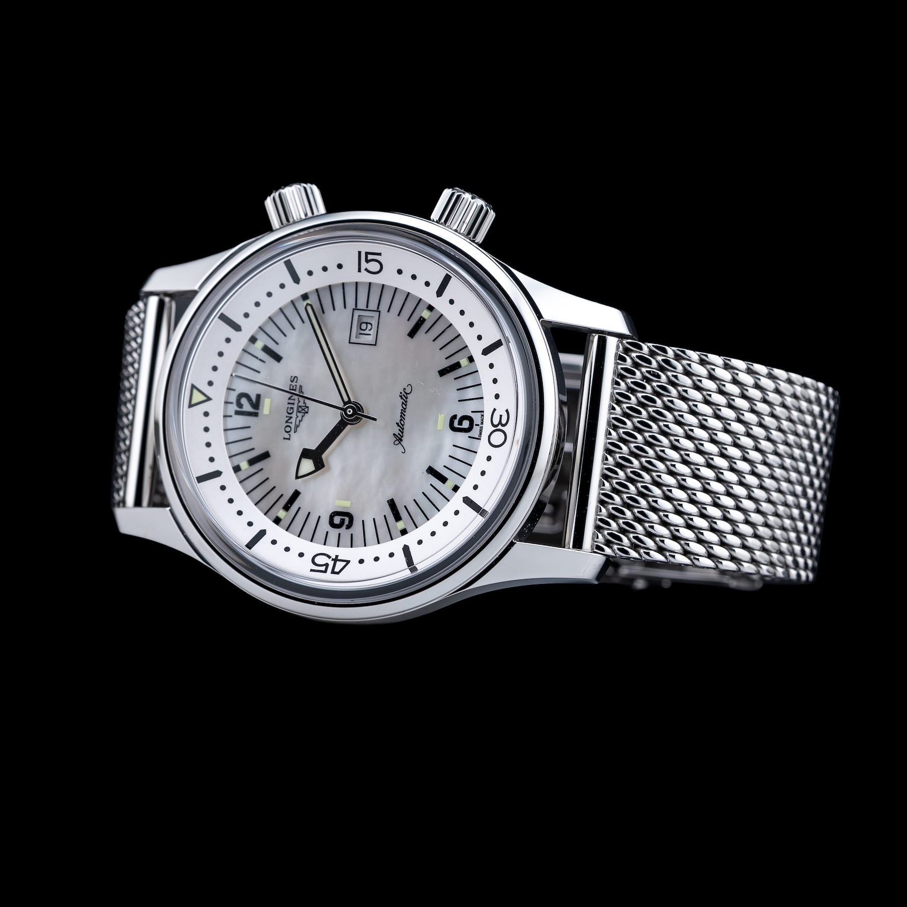 Longines Legend Diver Watch on Bracelet L3.374.4.80.6