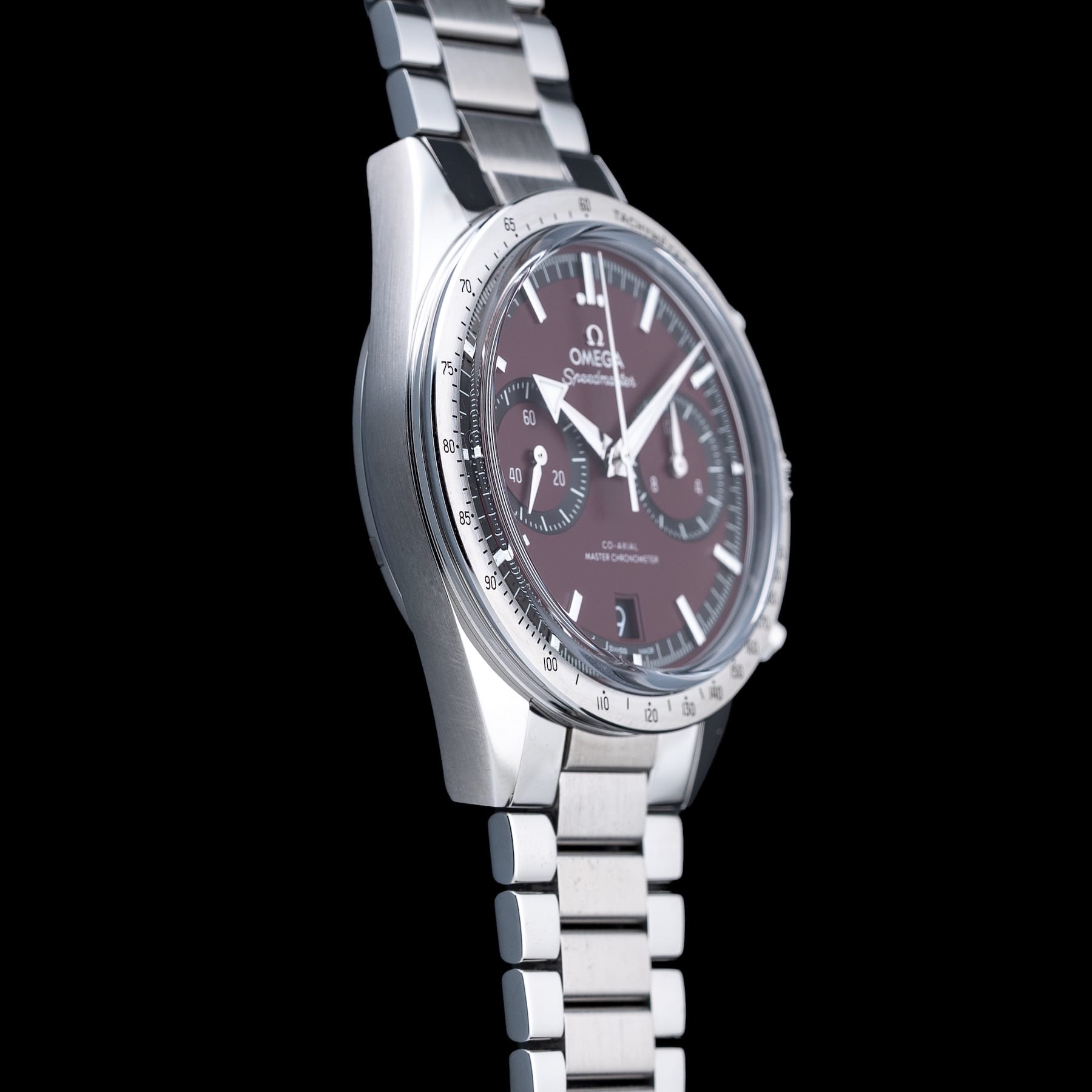 Omega 332.10.41.51.11.001 Speedmaster 57 Coaxial Chronometer Chronograph Red Dial 40.5mm on Bracelet