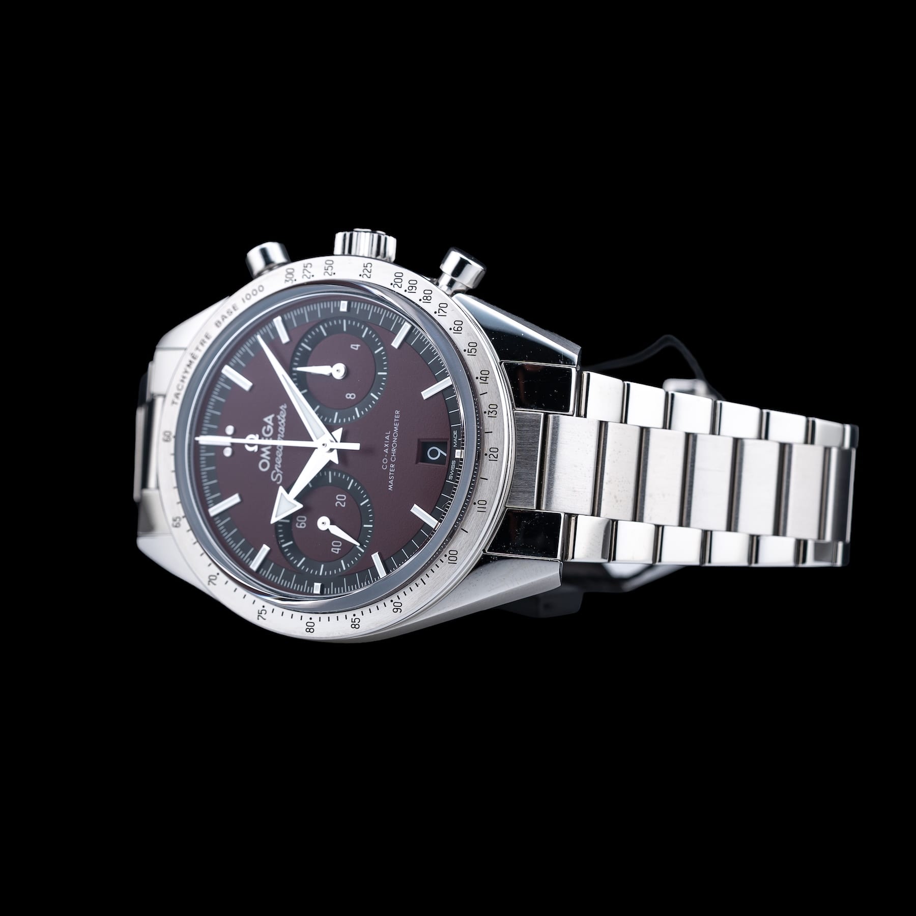 Omega 332.10.41.51.11.001 Speedmaster 57 Coaxial Chronometer Chronograph Red Dial 40.5mm on Bracelet