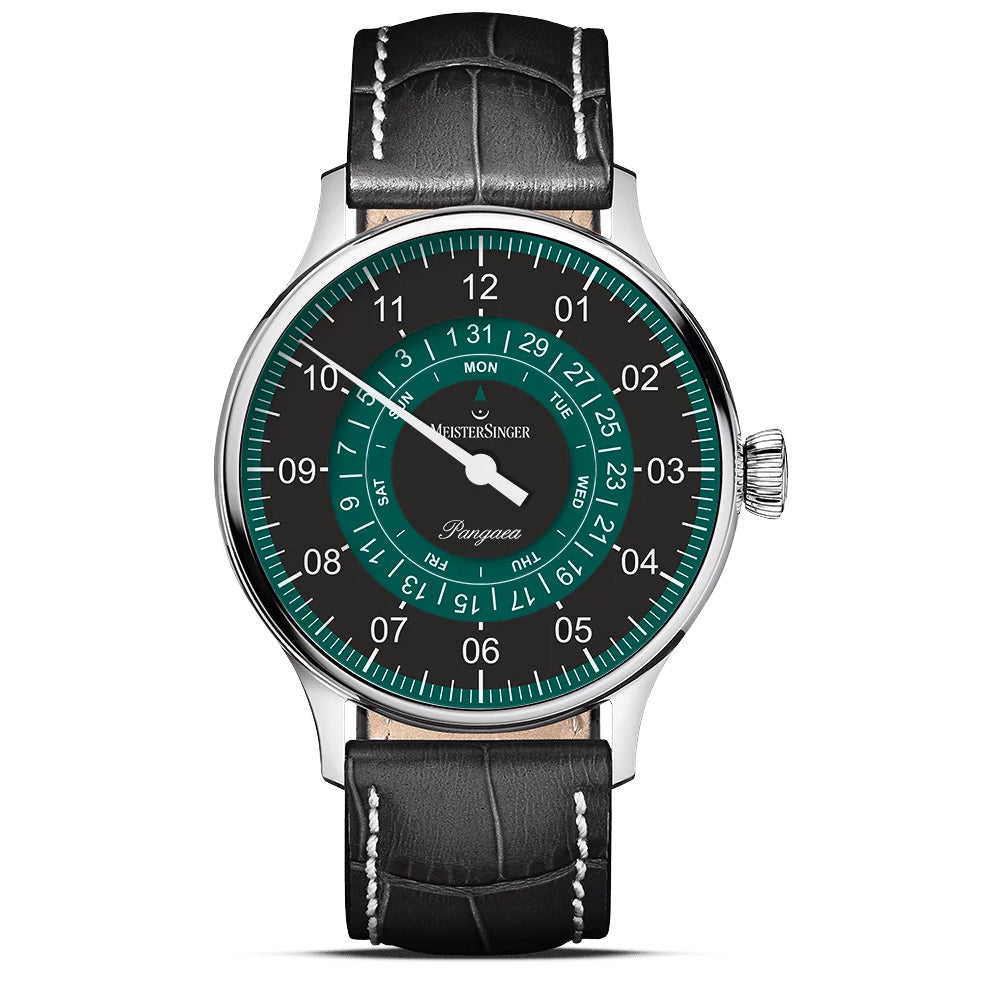 MeisterSinger Pangaea Day Date Black Petrol PDD902P