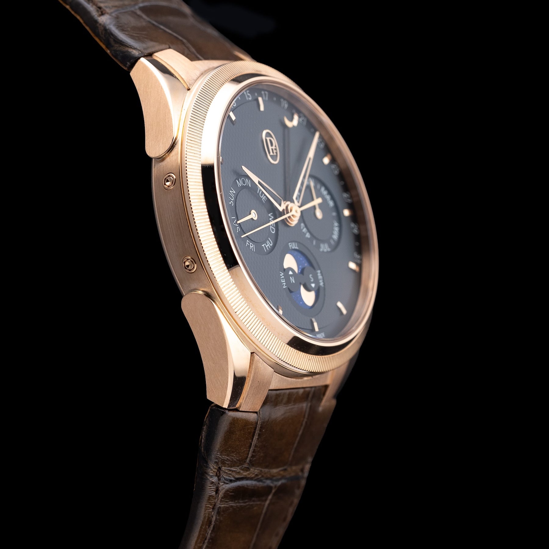 Parmigiani Fleurier PFC907-2020001-300182 Tonda PF Annual Calendar Rose Gold Black