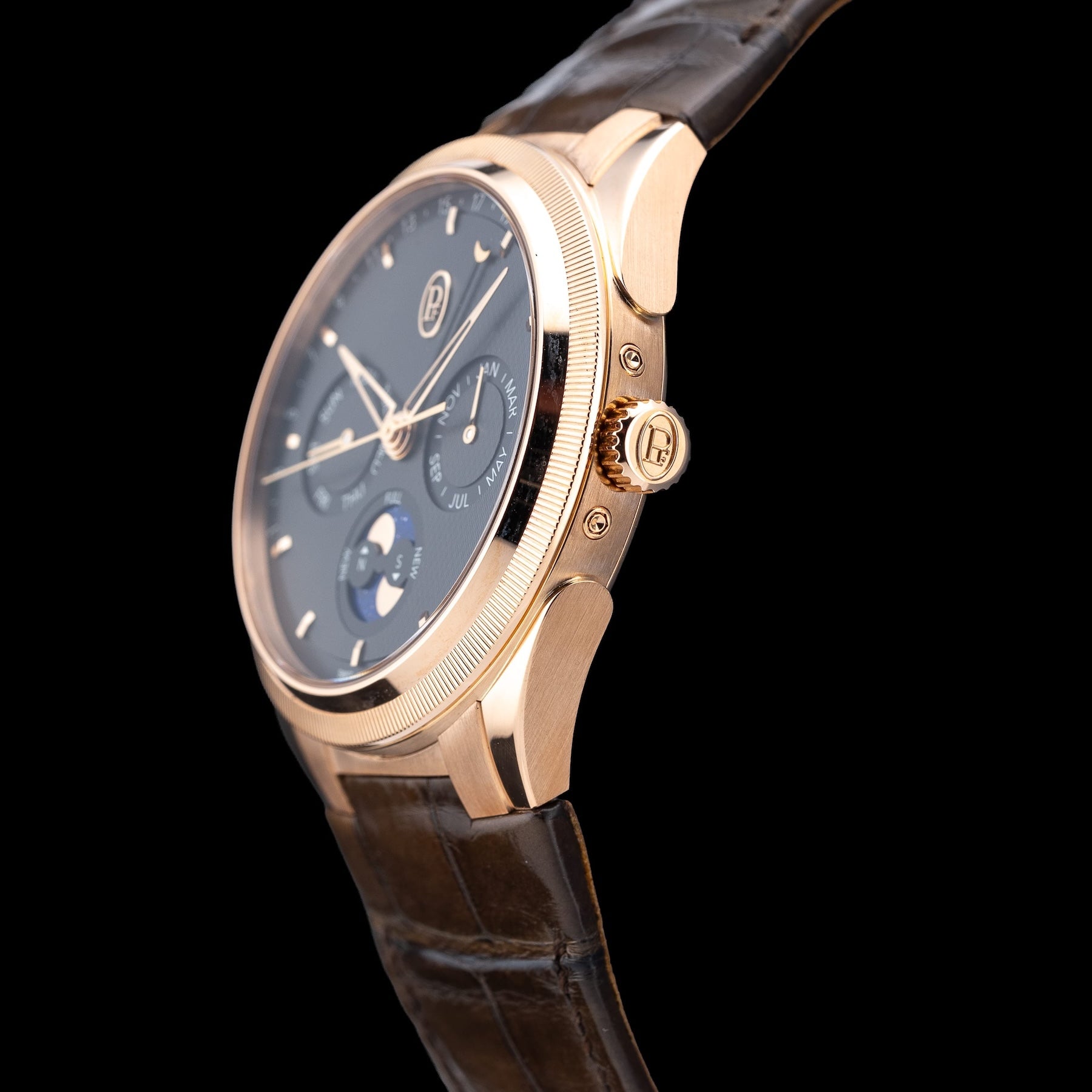 Parmigiani Fleurier PFC907-2020001-300182 Tonda PF Annual Calendar Rose Gold Black