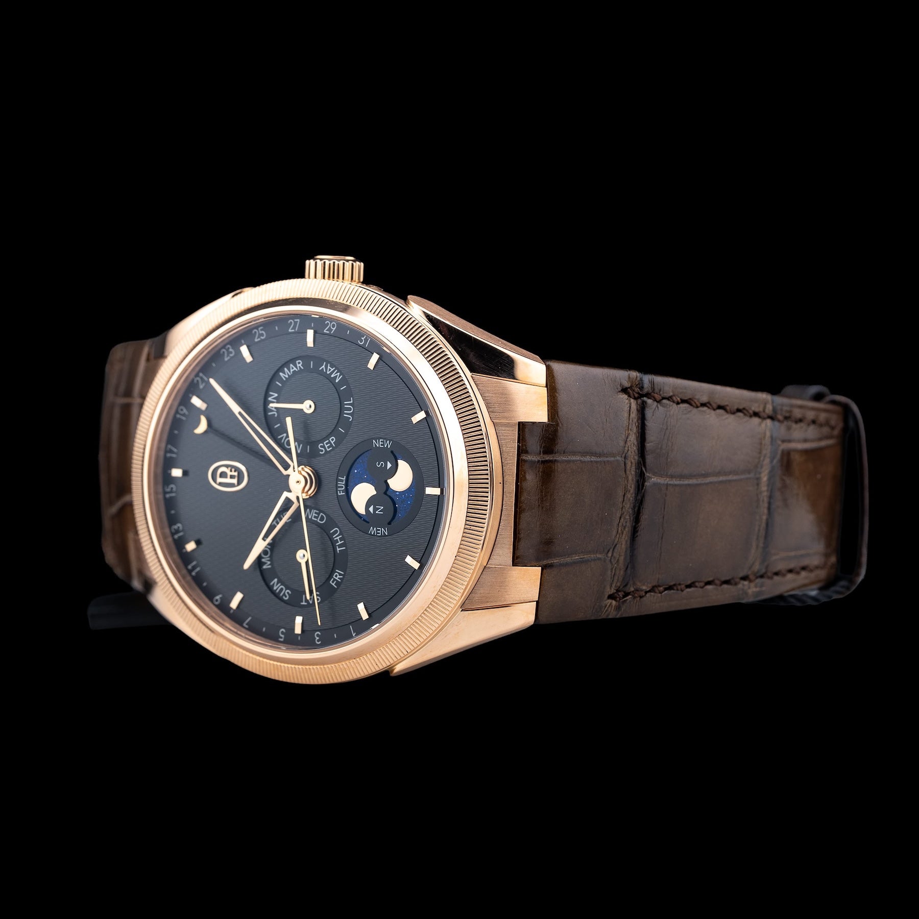 Parmigiani Fleurier PFC907-2020001-300182 Tonda PF Annual Calendar Rose Gold Black