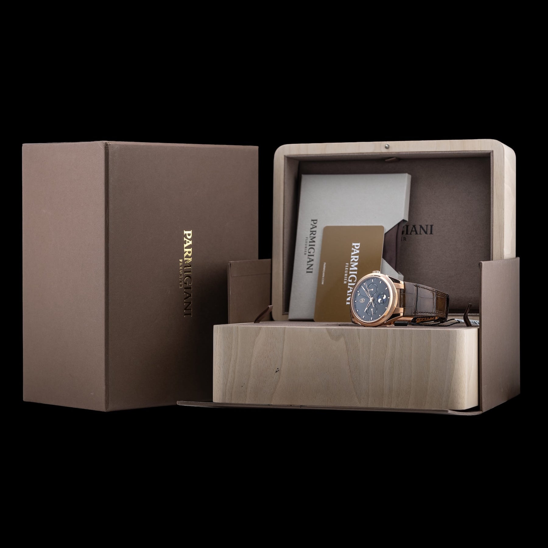Parmigiani Fleurier PFC907-2020001-300182 Tonda PF Annual Calendar Rose Gold Black