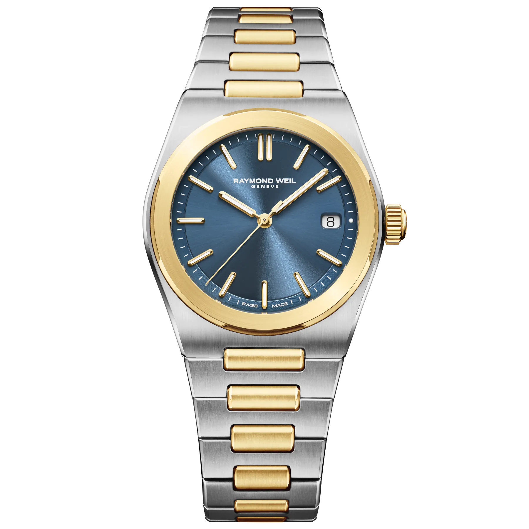 Raymond Weil A.R.T. Men's Automatic Blue Dial Two-Tone Stainless Steel Bracelet Watch, 38 mm 1000-STP-50001
