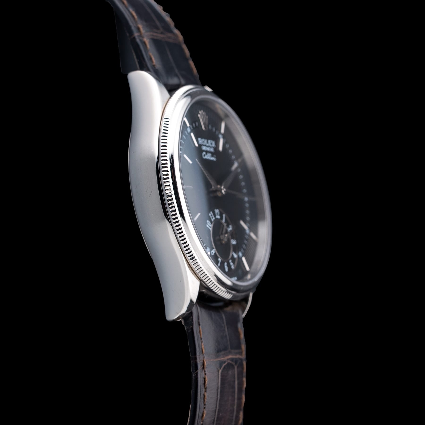 Rolex 50529 Cellini Dual Time Black Dial