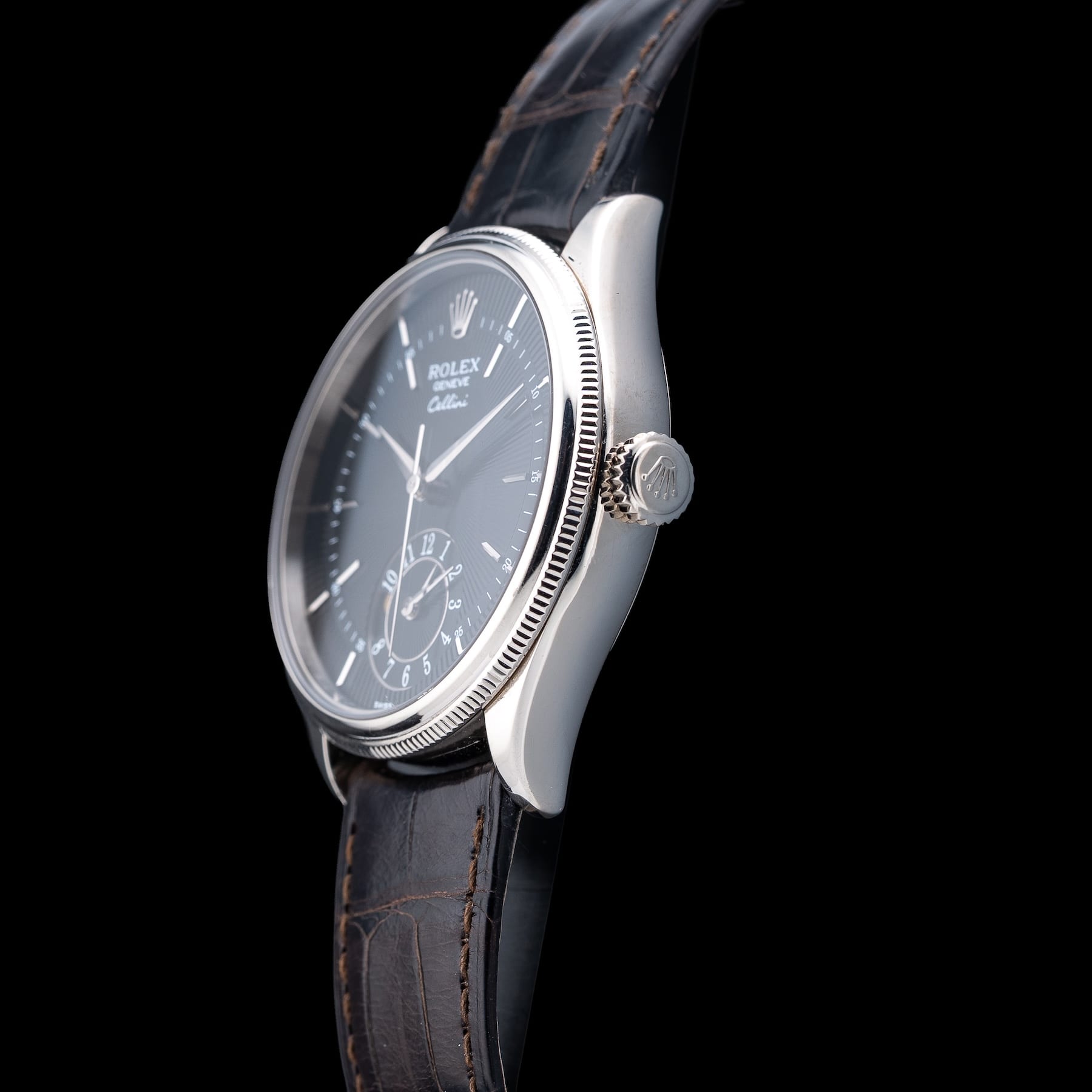 Rolex 50529 Cellini Dual Time Black Dial