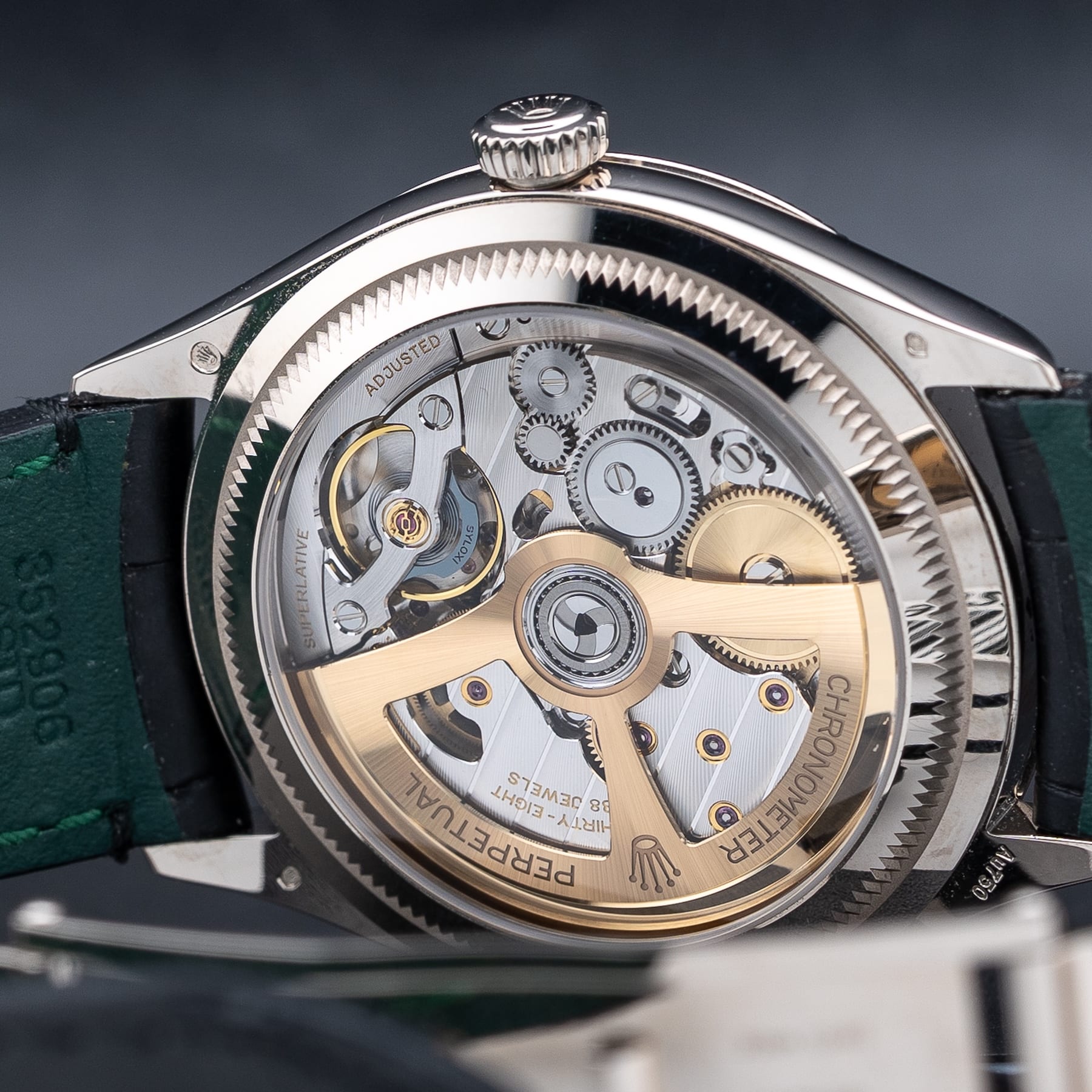 Rolex M52509-0001 Pertetual 1908 18K White Gold Black Dial