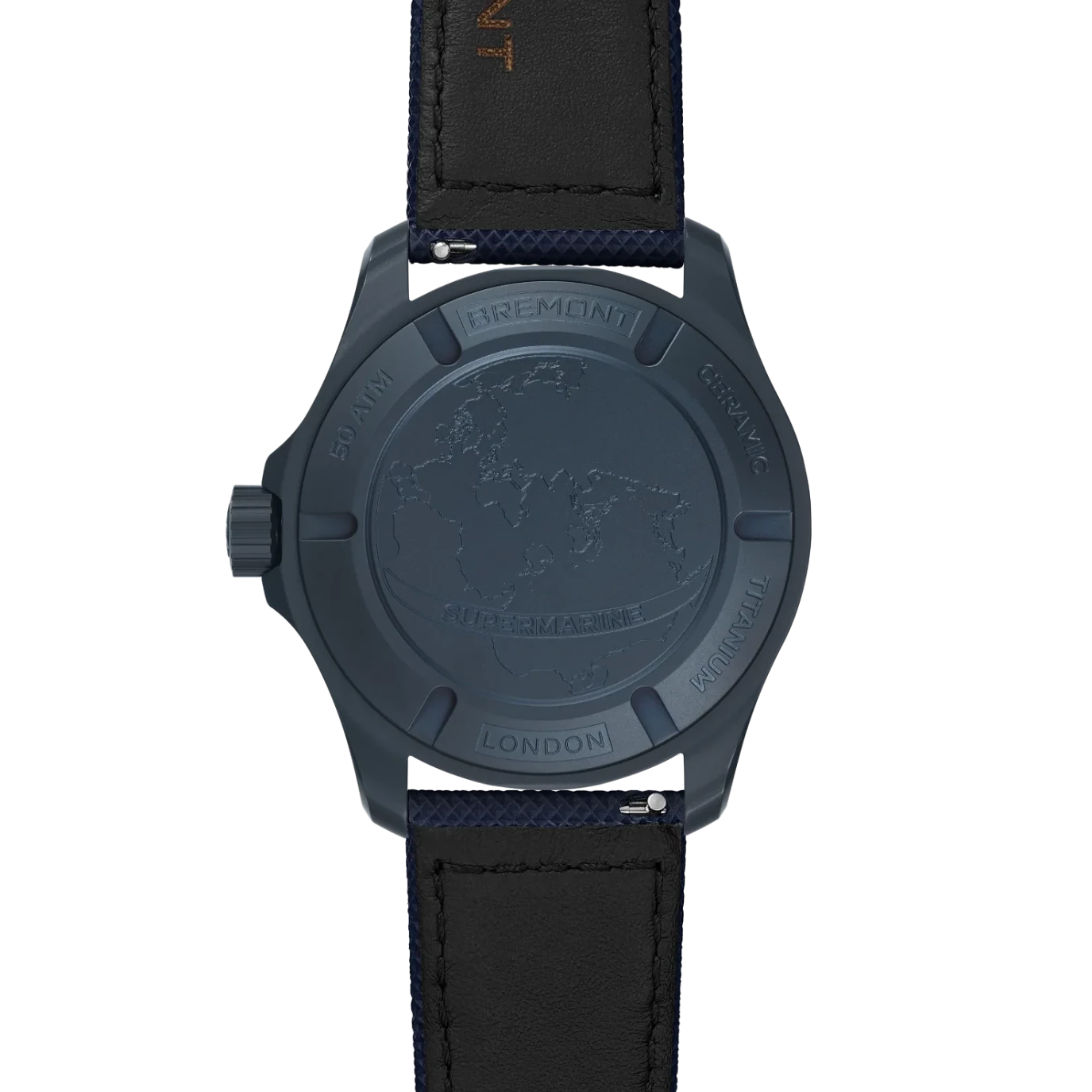 Bremont Supermarine Full Ceramic Deep Blue Leather Strap