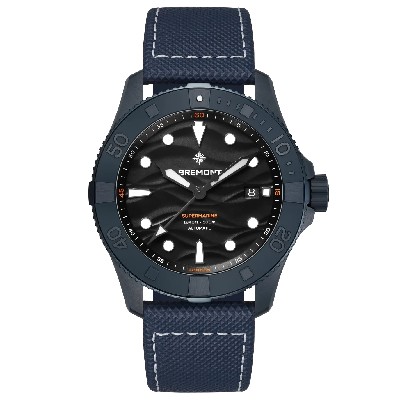 Bremont Supermarine Full Ceramic Deep Blue Leather Strap