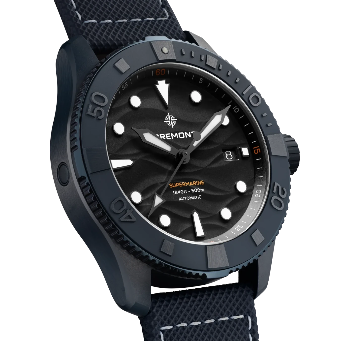Bremont Supermarine Full Ceramic Deep Blue Leather Strap