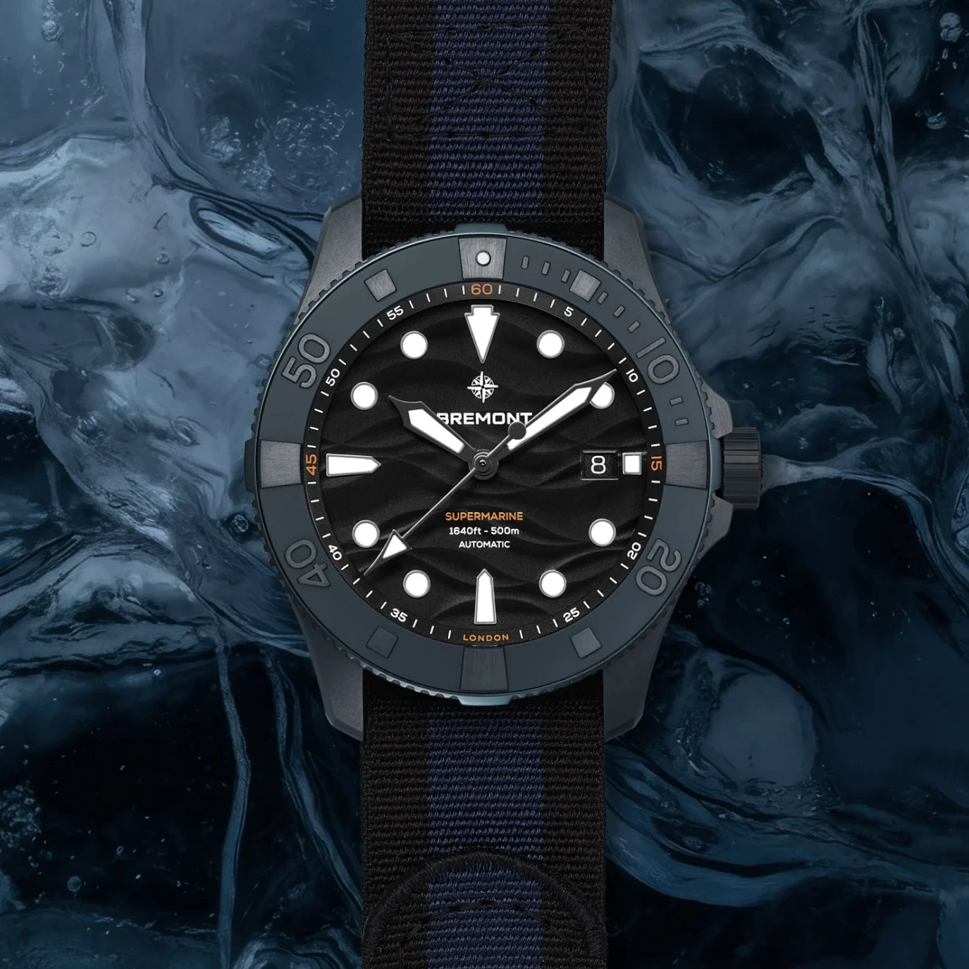 Bremont Supermarine Full Ceramic Deep Blue NATO Strap