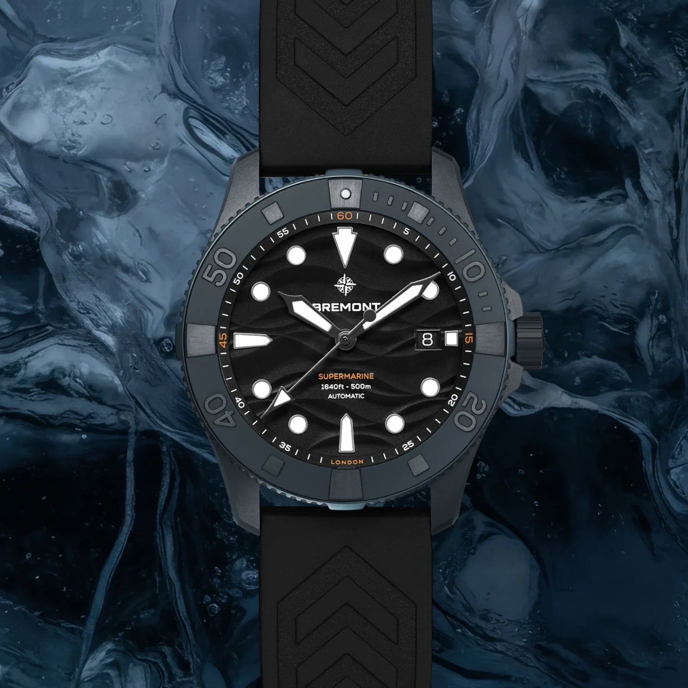 Bremont Supermarine Full Ceramic Deep Blue Rubber Strap
