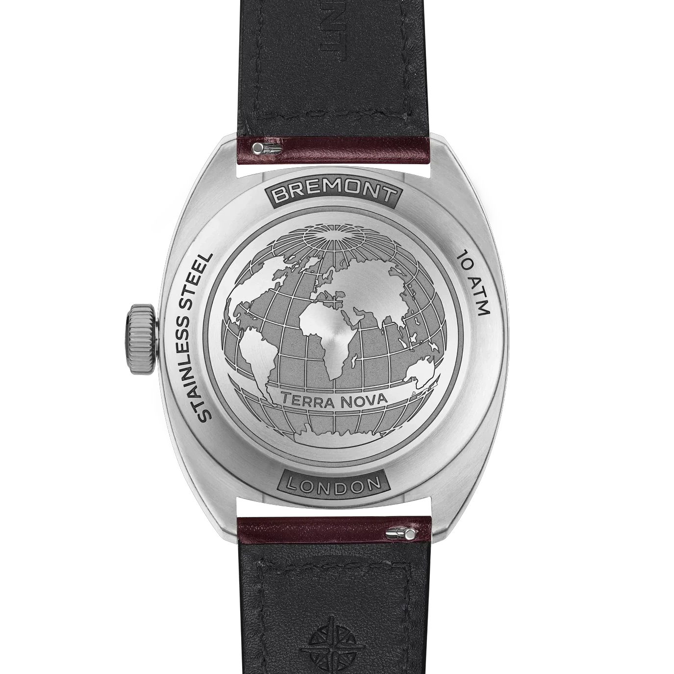 Bremont TN40-JH-SS-BG-L-S Terra Nova Jumping Hour Burgundy on Strap
