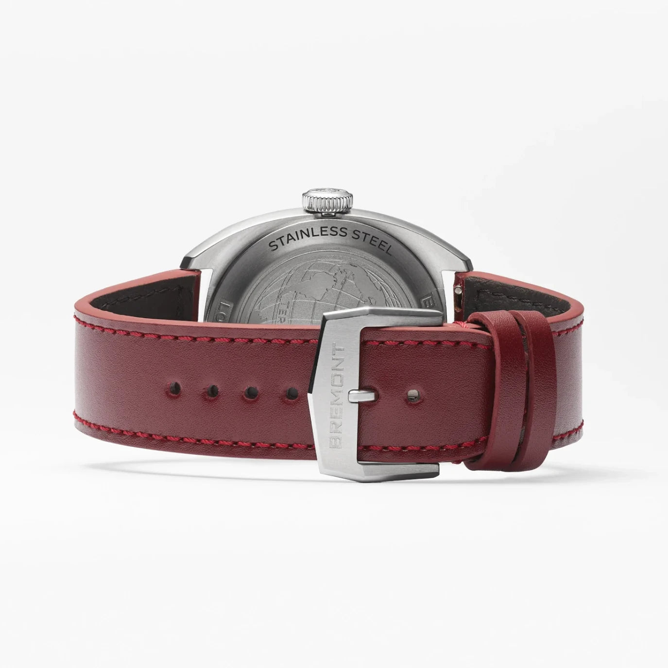 Bremont TN40-JH-SS-BG-L-S Terra Nova Jumping Hour Burgundy on Strap