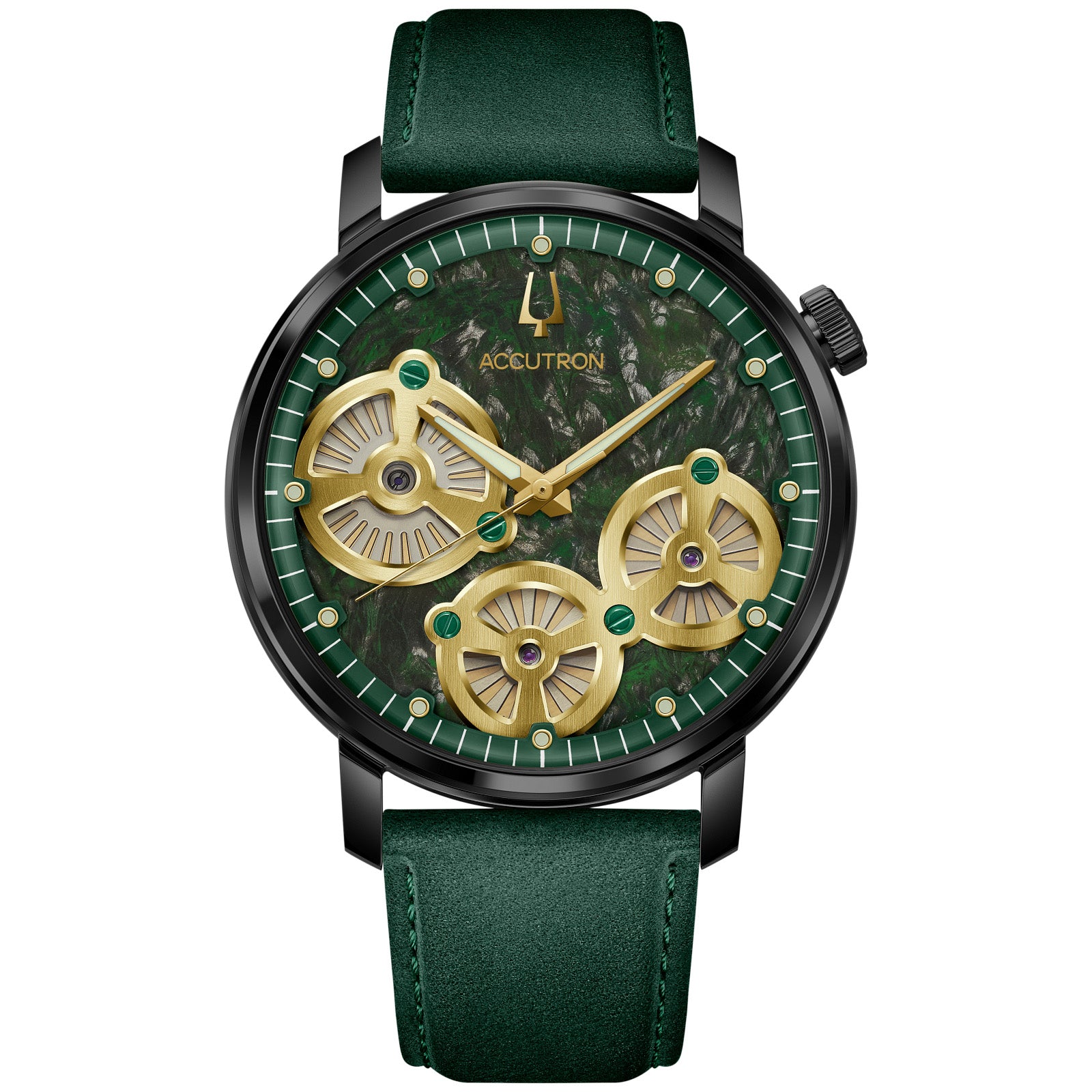 Accutron 28A210 Forged Carbon Green