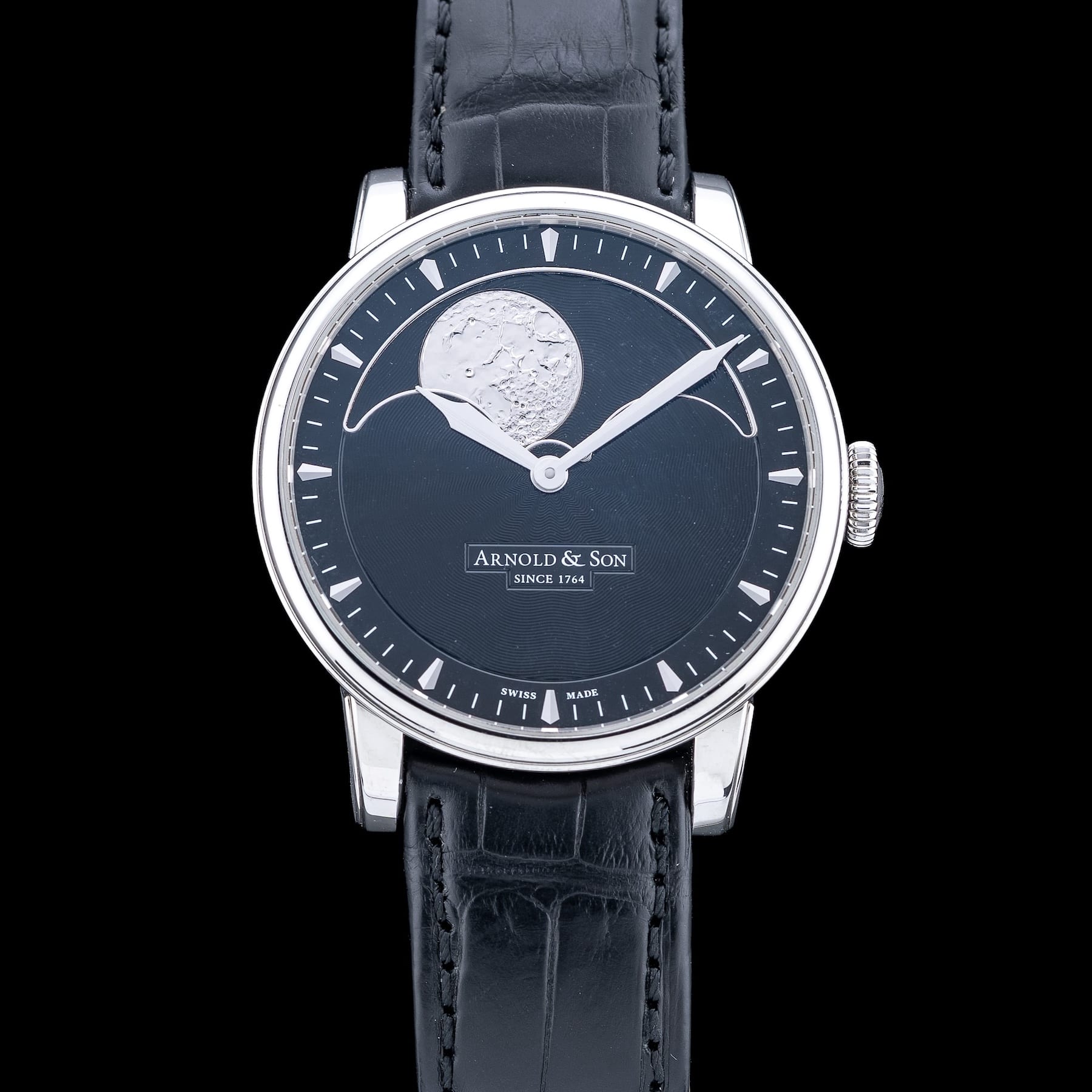 Arnold & Son HM Perpetual Moon Stainless Steel 1GLAS.B01A.C122S