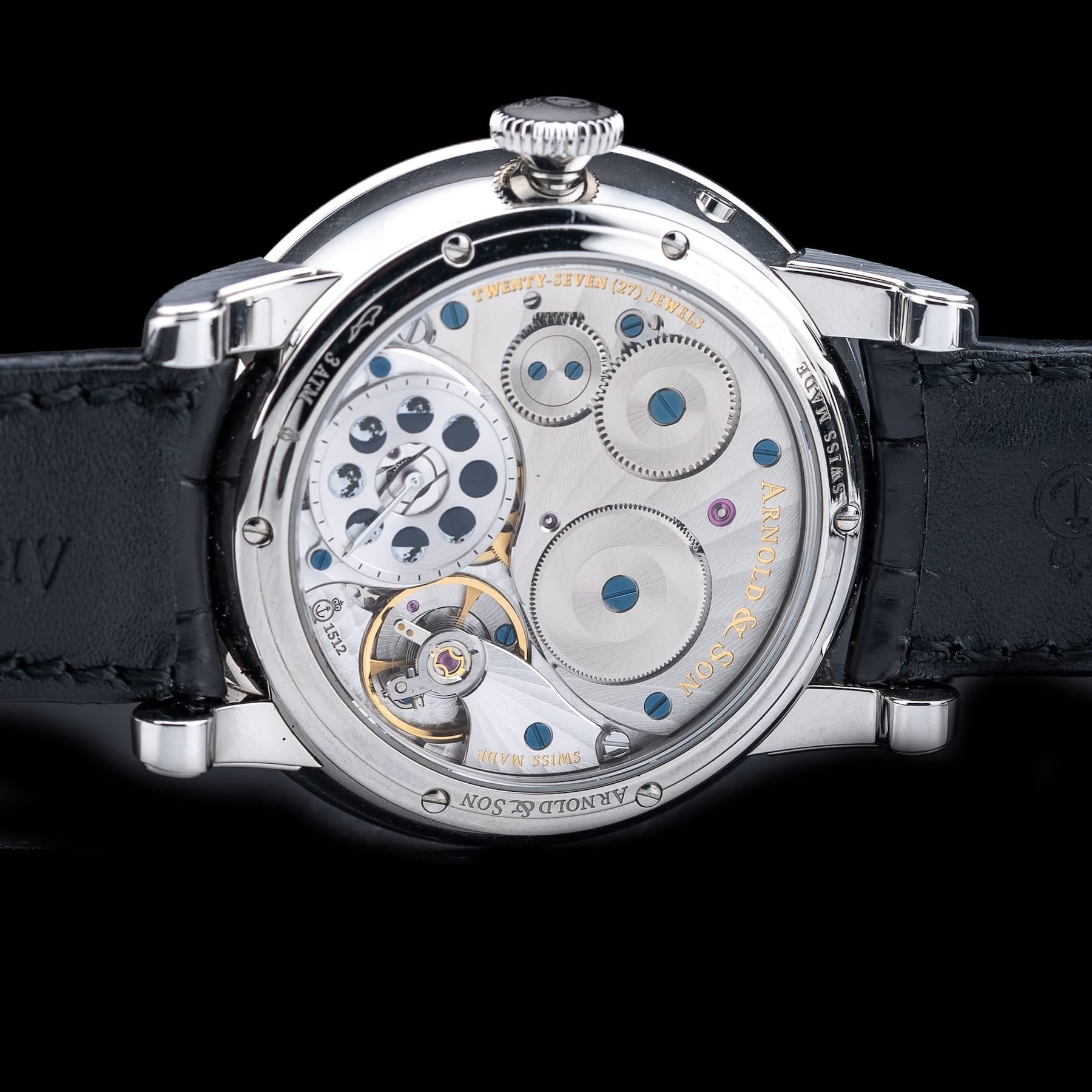 Arnold & Son HM Perpetual Moon Stainless Steel 1GLAS.B01A.C122S