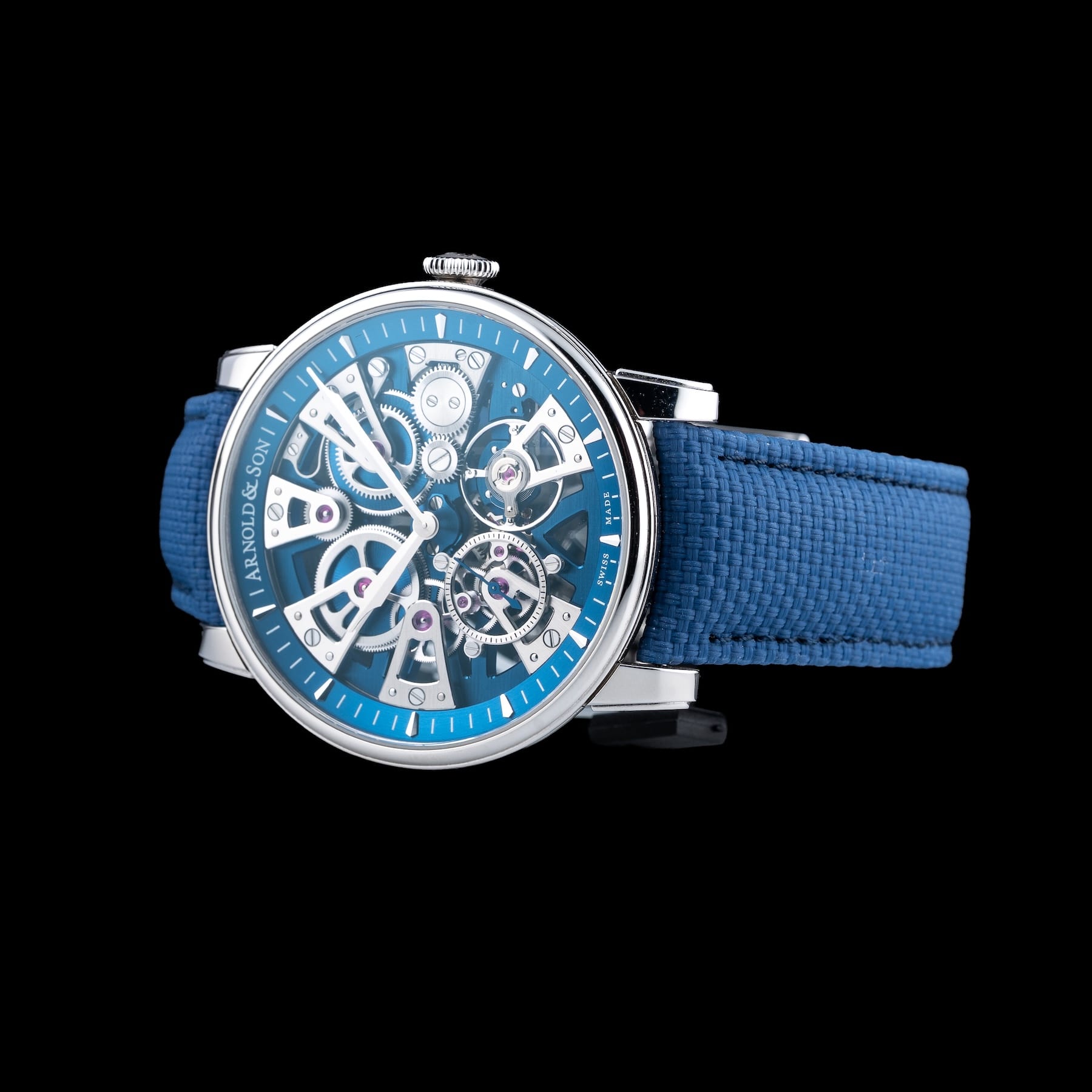 Arnold & Son Nebula 41.5mm on Strap 1NEAS.U01A.K002S