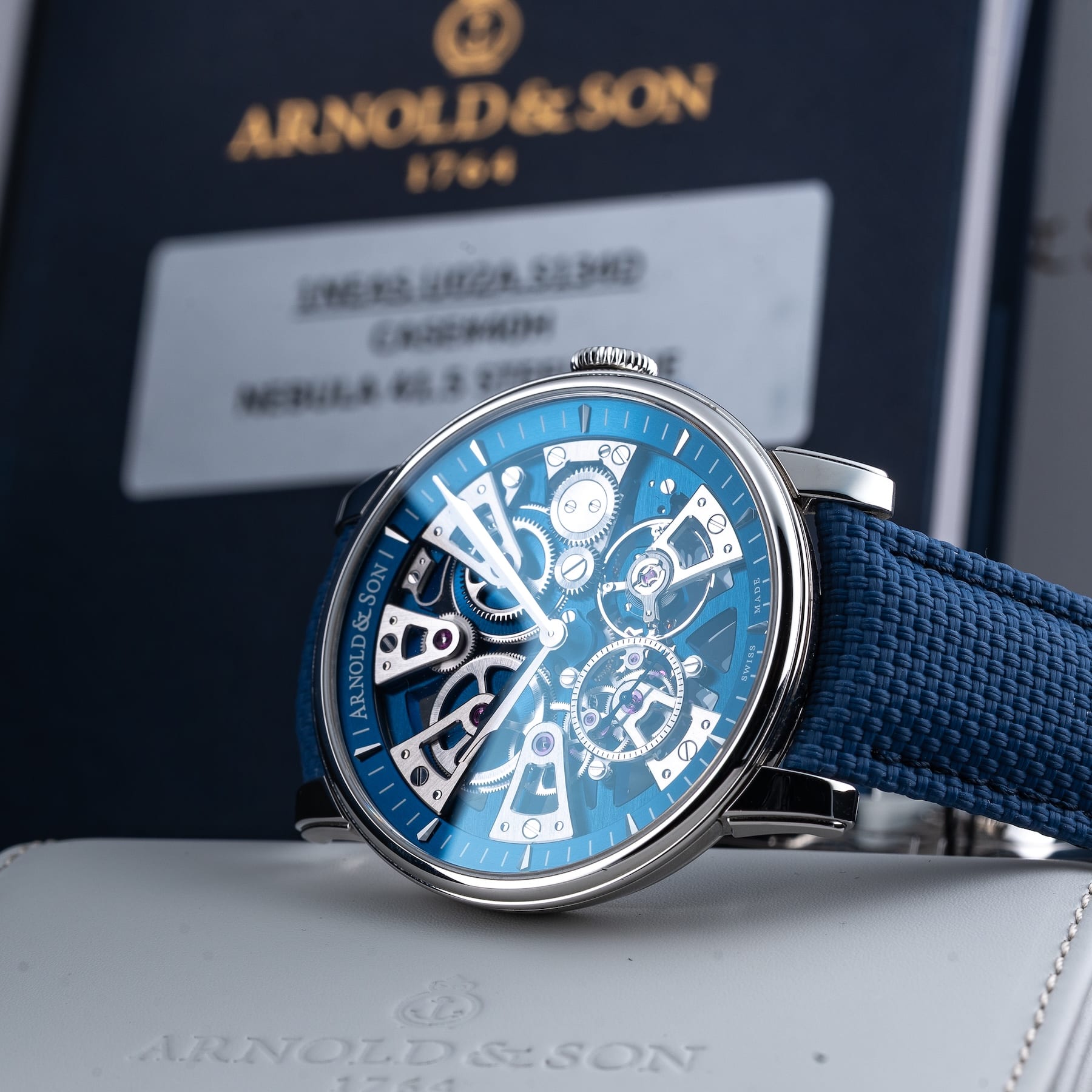 Arnold & Son Nebula 41.5mm on Strap 1NEAS.U01A.K002S