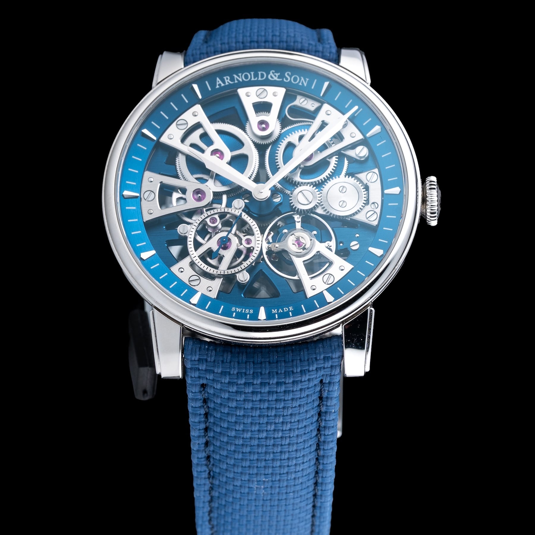 Arnold & Son Nebula 41.5mm on Strap 1NEAS.U01A.K002S