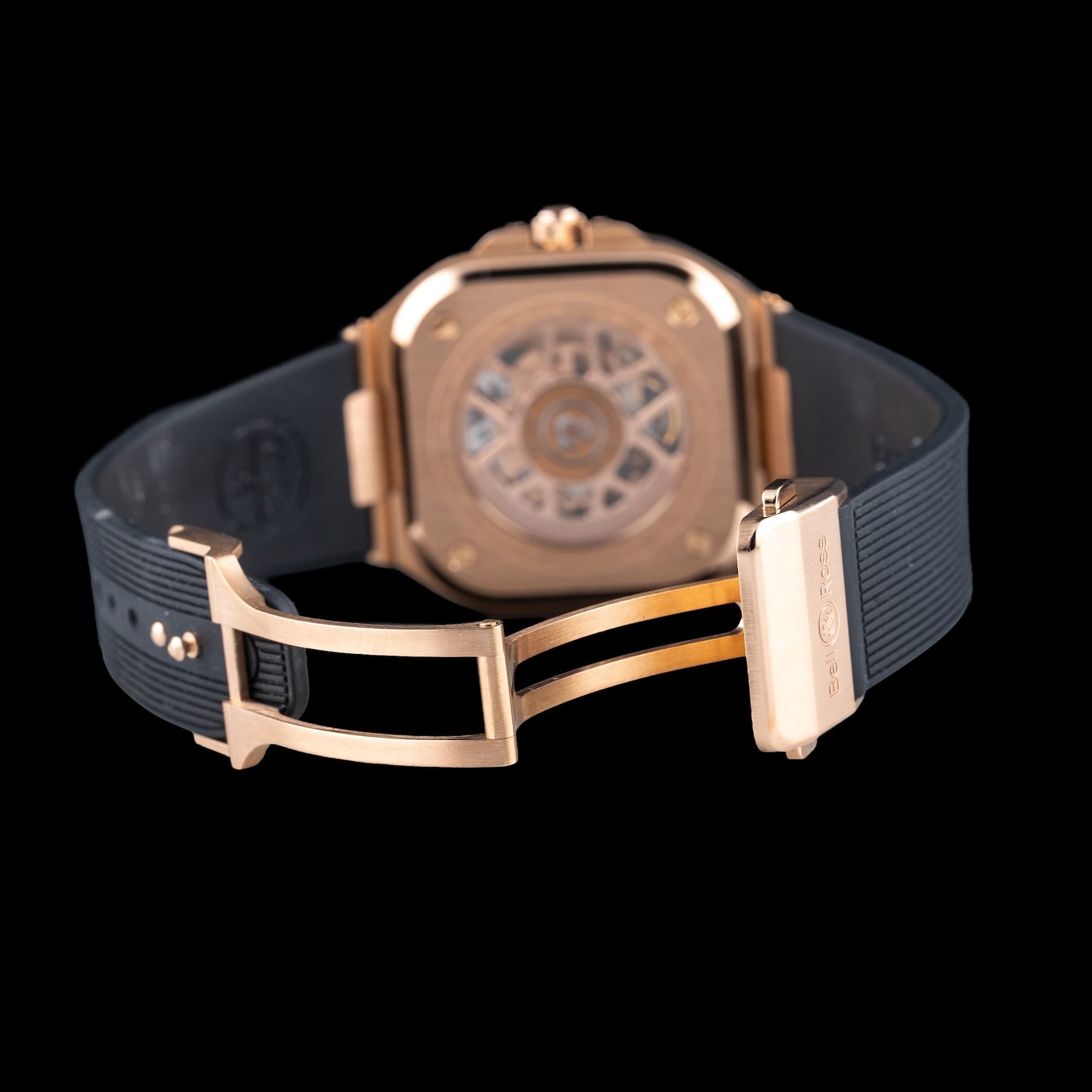 Bell & Ross BR 05 Skeleton Gold on Strap BR05A-PG-SK-PG/SRB